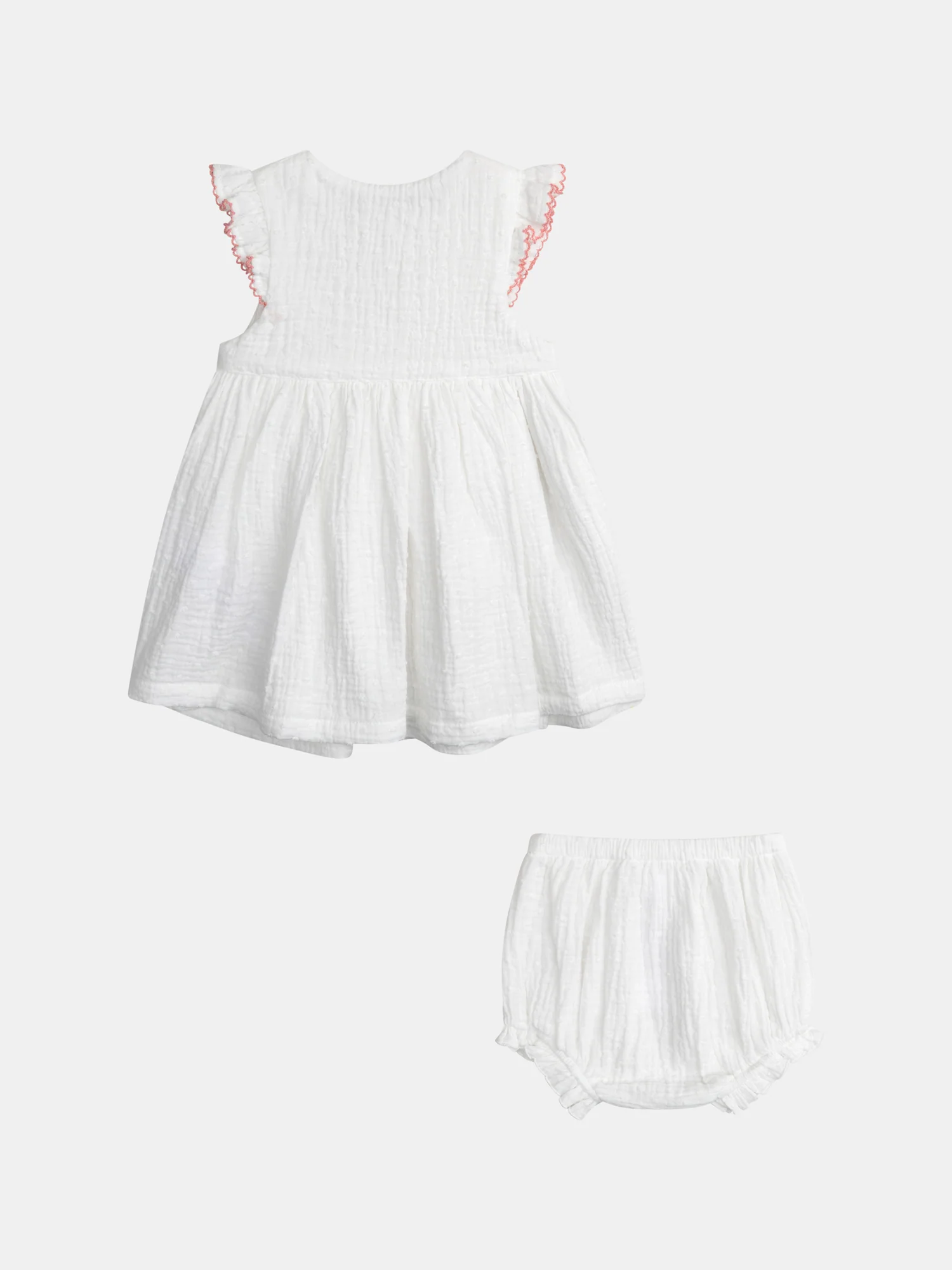 Ensemble naissance robe cache-coeur et bloomer fille - Image 8