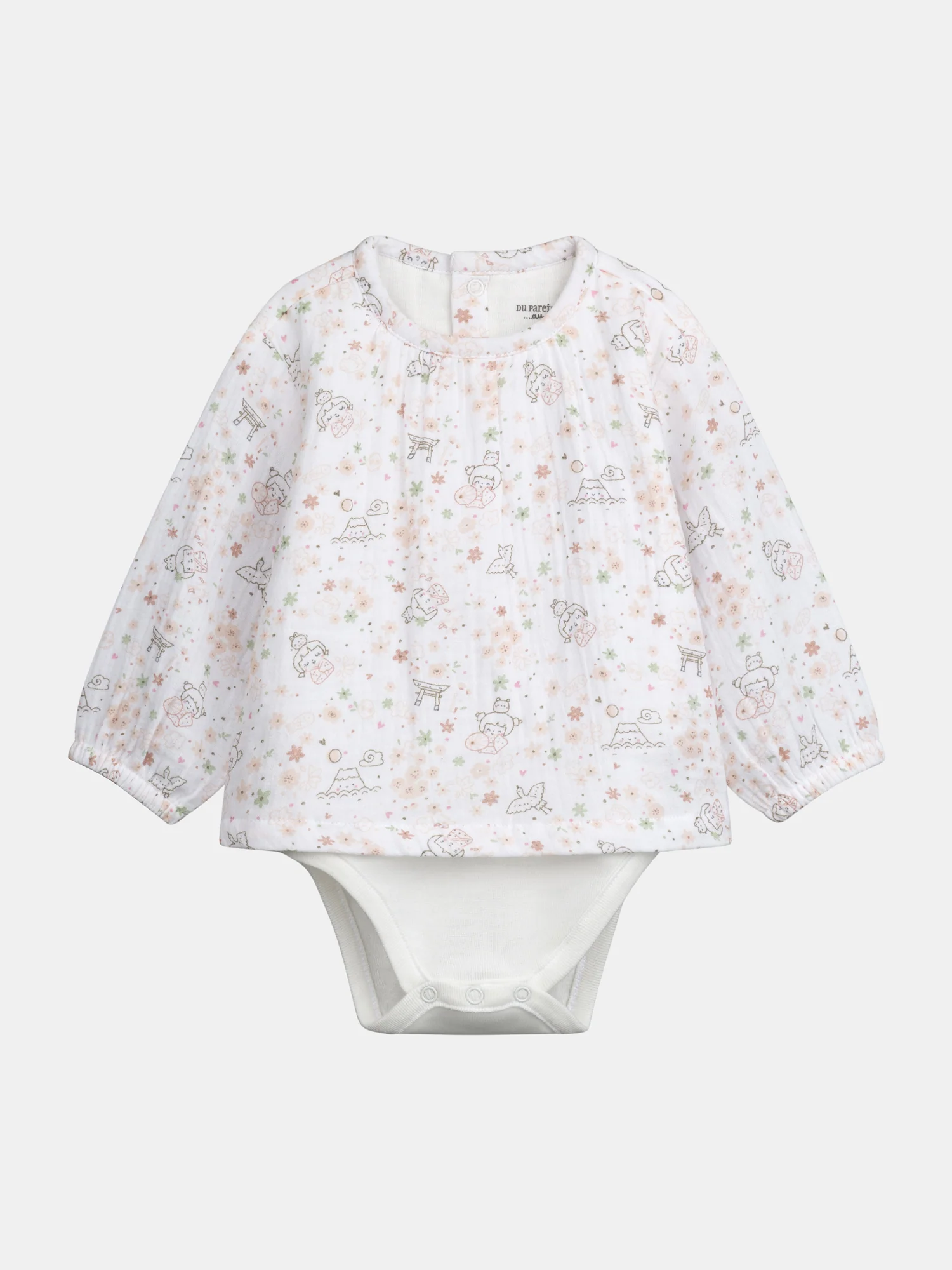 Ensemble body 2 en 1 à motif et legging pour bébé fille - Image 2