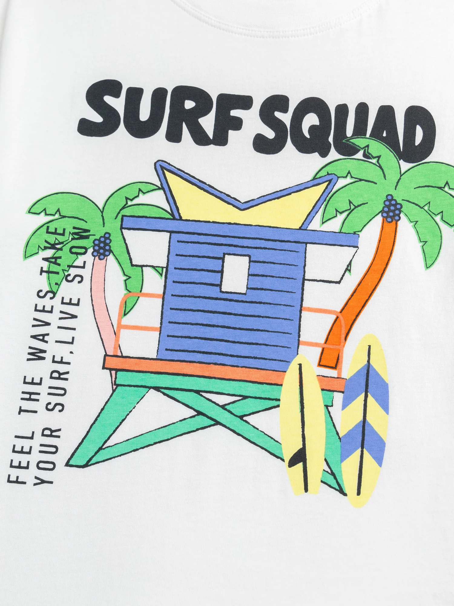 Ensemble t-shirt écru et short bleu avec animation pour garçon - Image 6