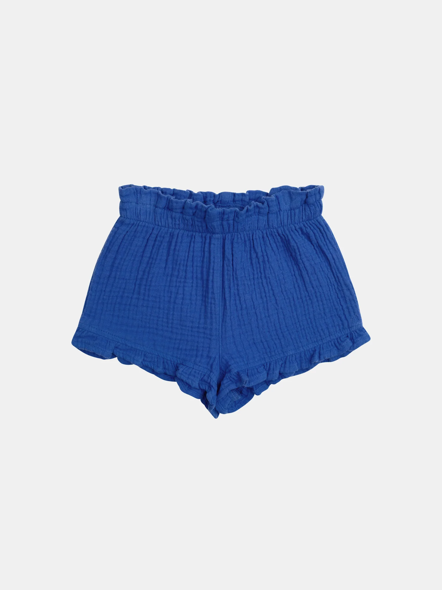 Ensemble bleu top à fleurs et short uni pour bébé fille - Image 7