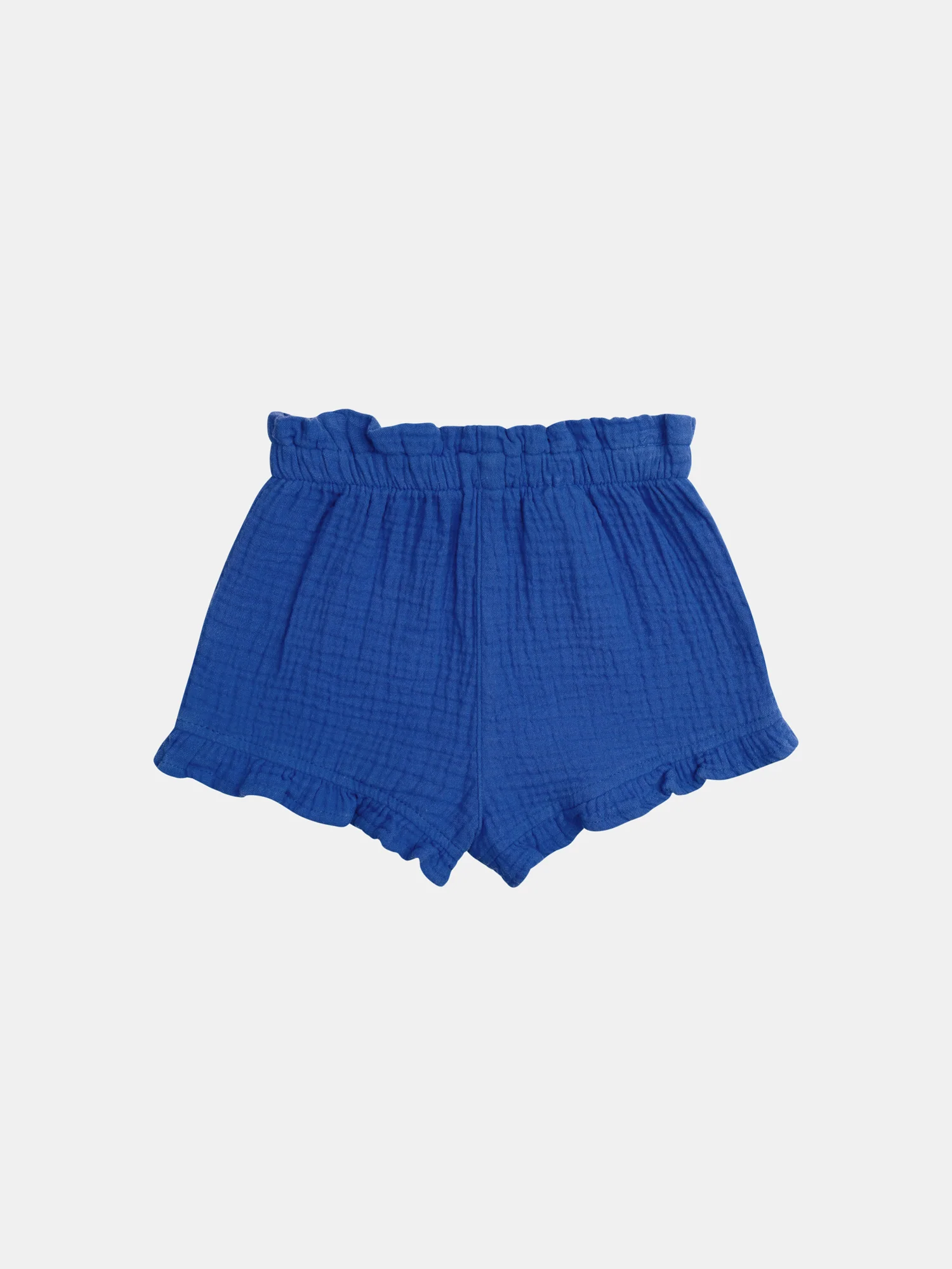 Ensemble bleu top à fleurs et short uni pour bébé fille - Image 9