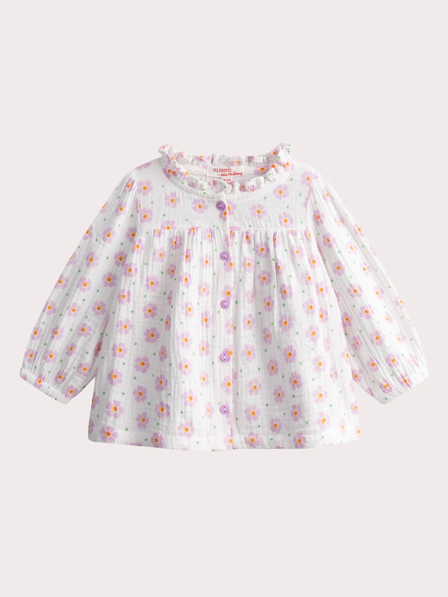 Ensemble écru imprimé pour bébé fille - Image 3