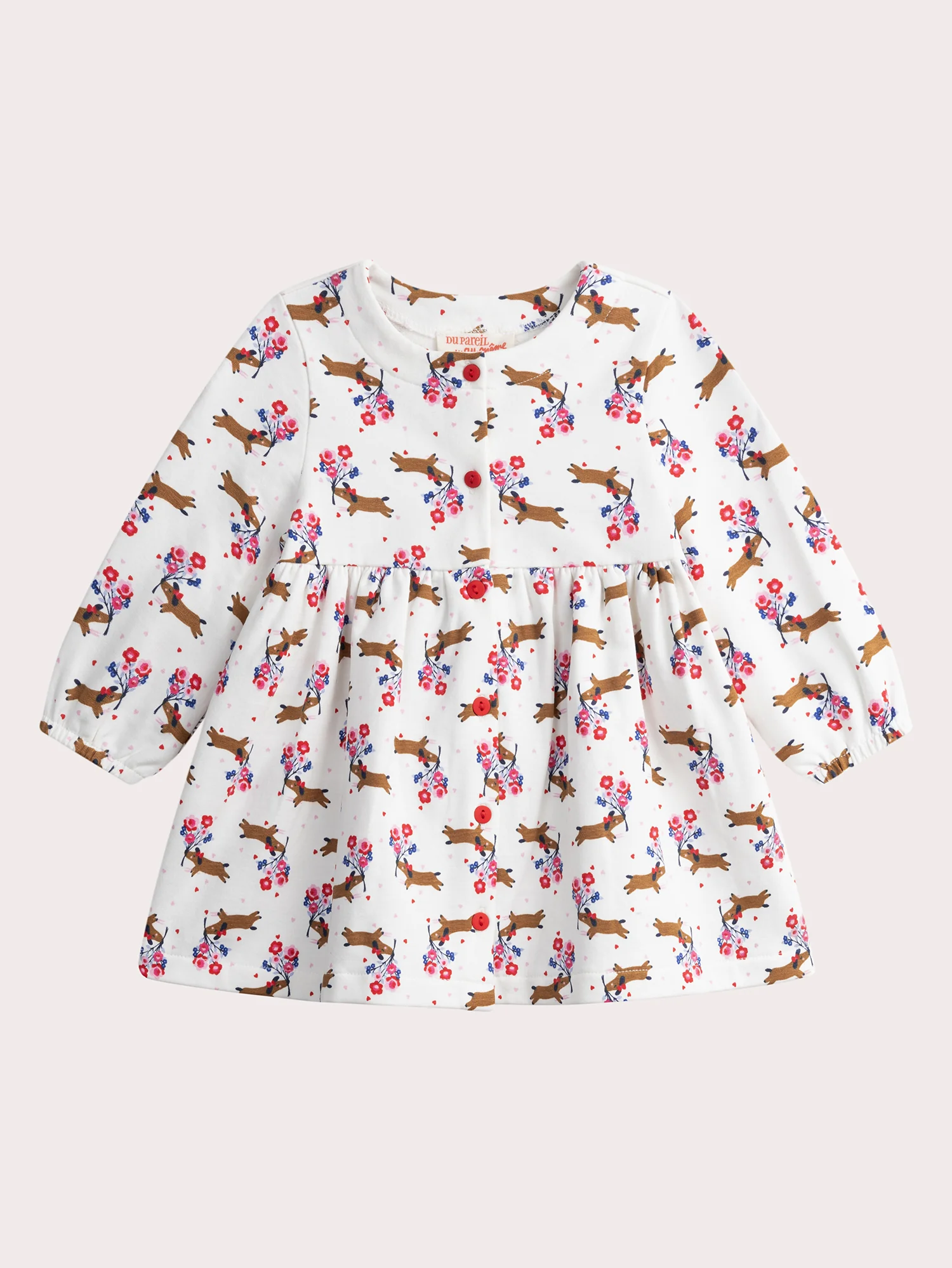 Ensemble imprimé écru pour bébé fille - Image 4