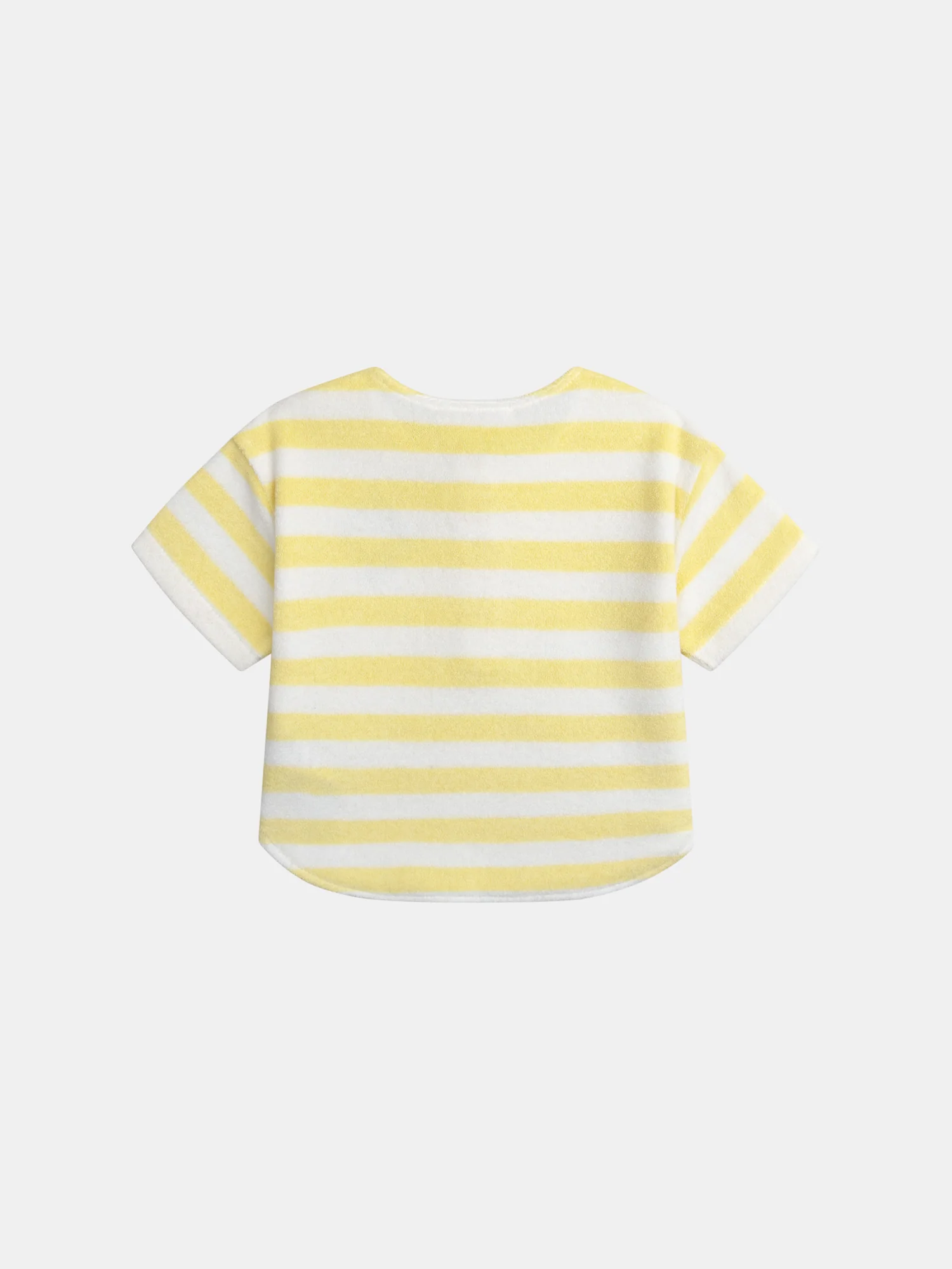 Ensemble t-shirt et short rayé Jaune paille pour bébé garçon - Image 9