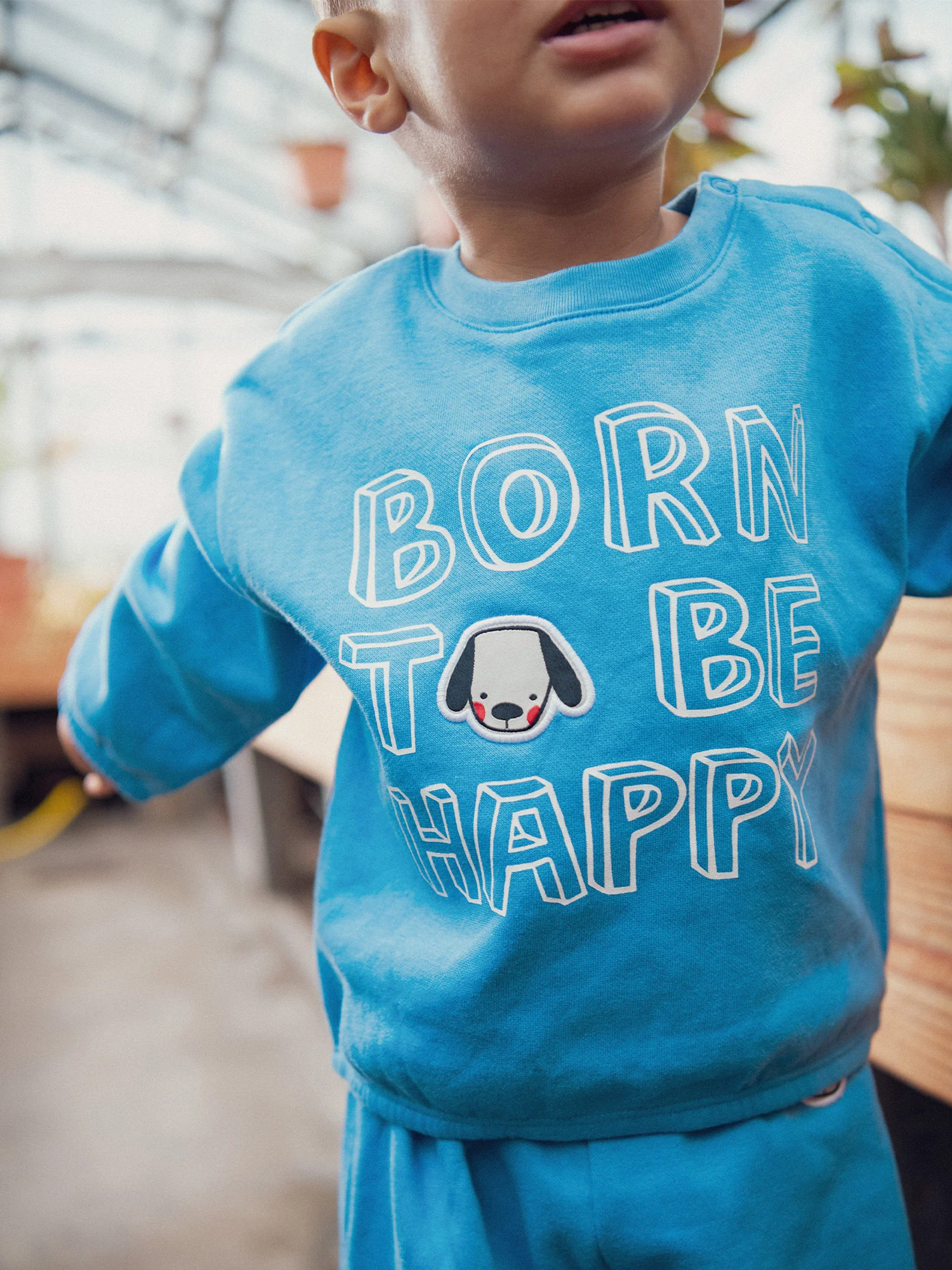 Ensemble motif « BORN TO BE HAPPY » pour bébé garçon - Image 4
