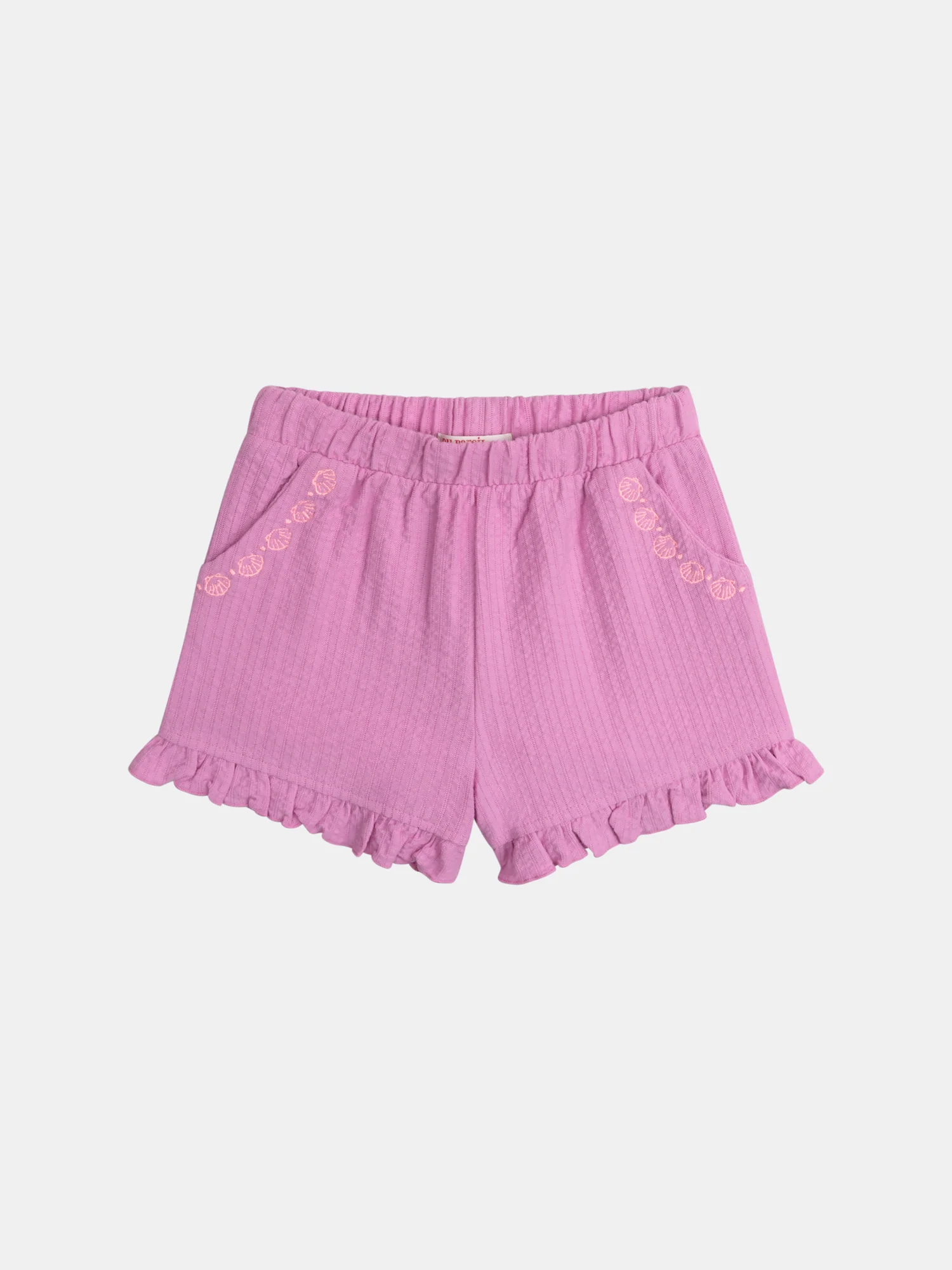 Ensemble rose trémière t-shirt et short gaufré pour bébé fille - Image 5