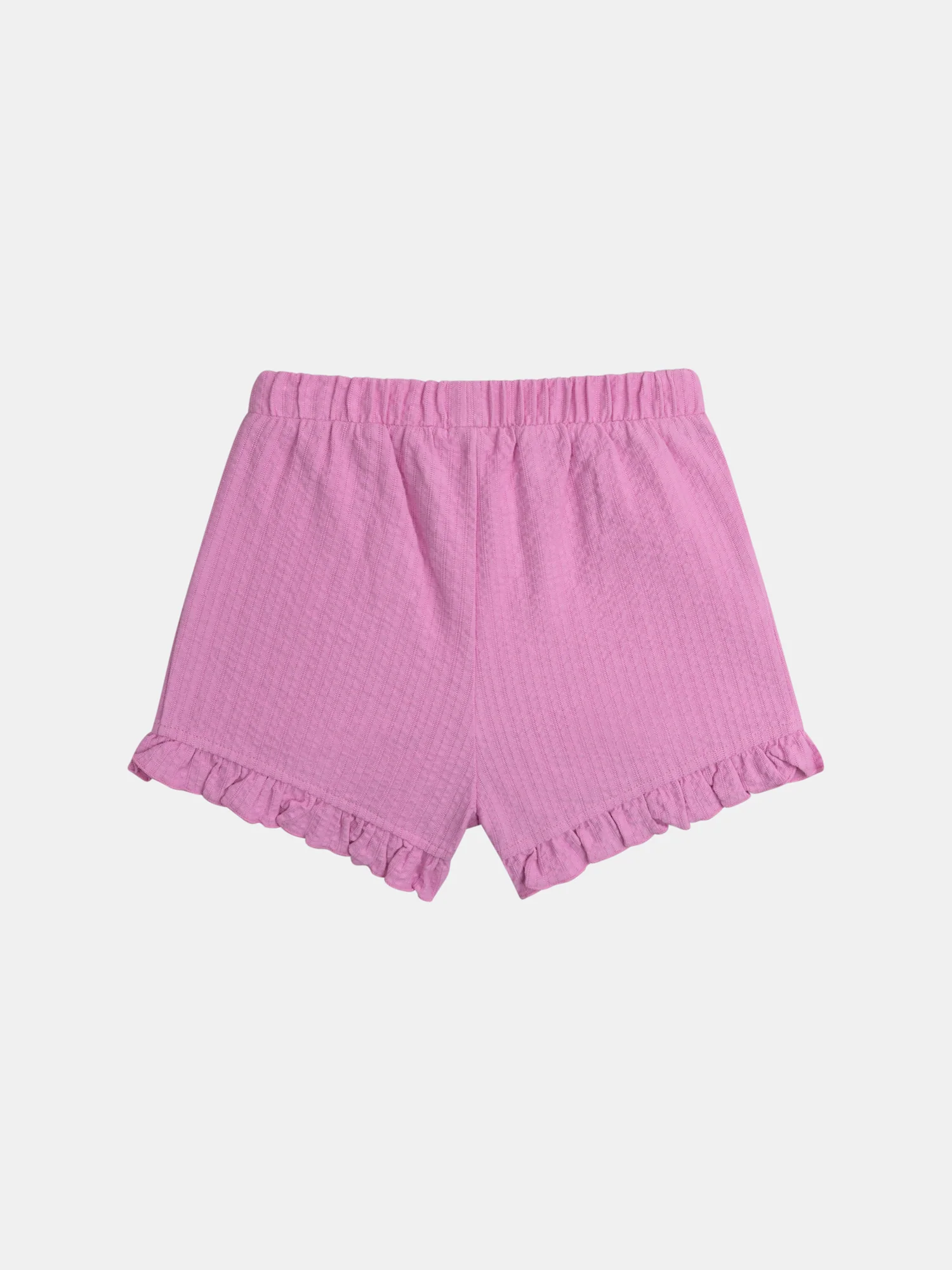 Ensemble rose trémière t-shirt et short gaufré pour bébé fille - Image 7