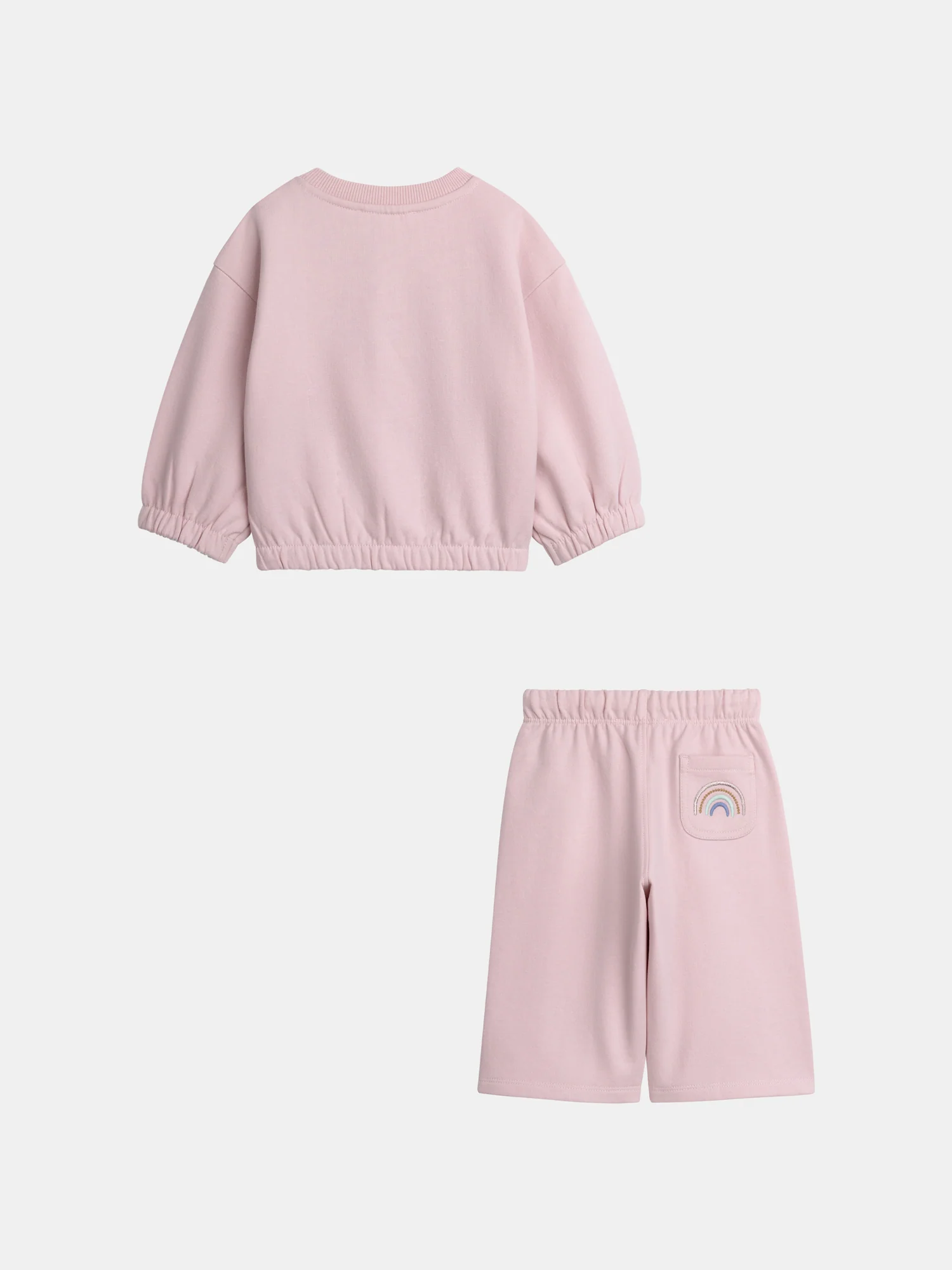 Ensemble sweat et pantalon rose "RAINBOW" pour bébé fille - Image 9