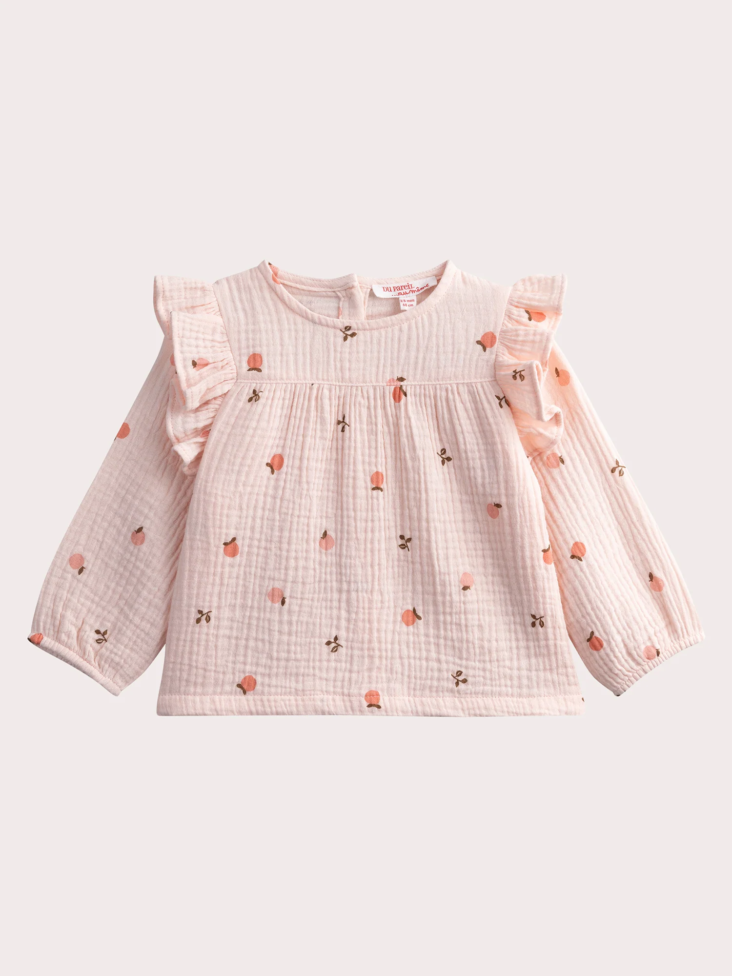 Ensemble rose gaze de cotton pour bébé fille - Image 2
