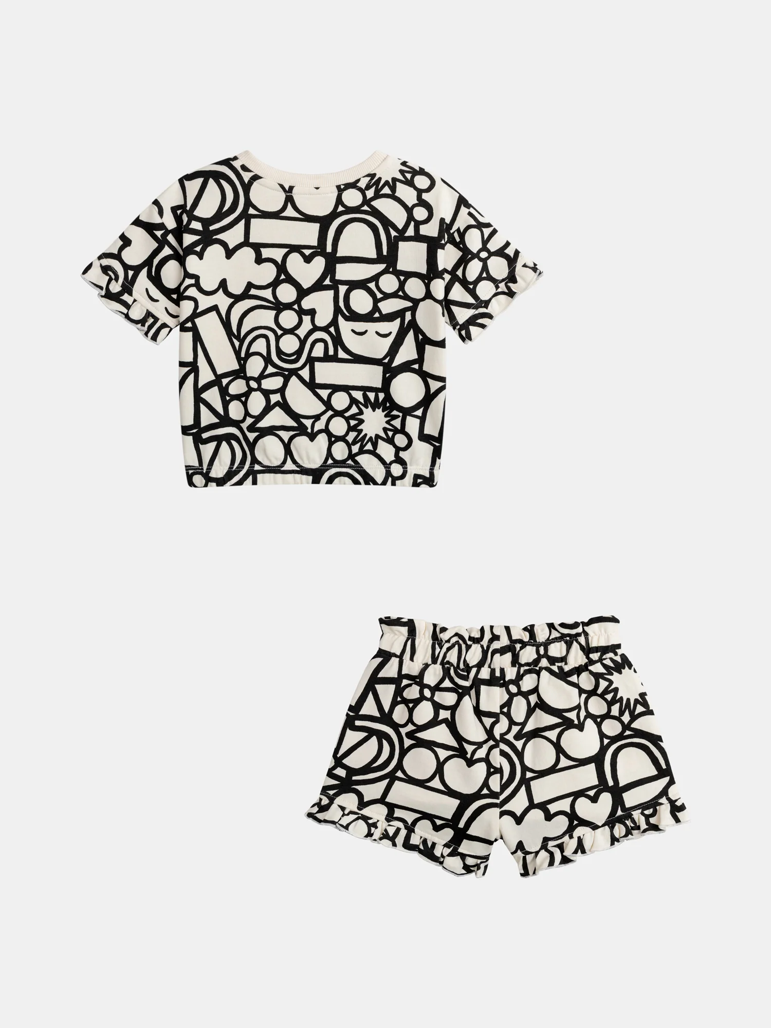 Ensemble t-shirt et short avec imprimé intégral "GRAPHIC" pour bébé fille - Image 10