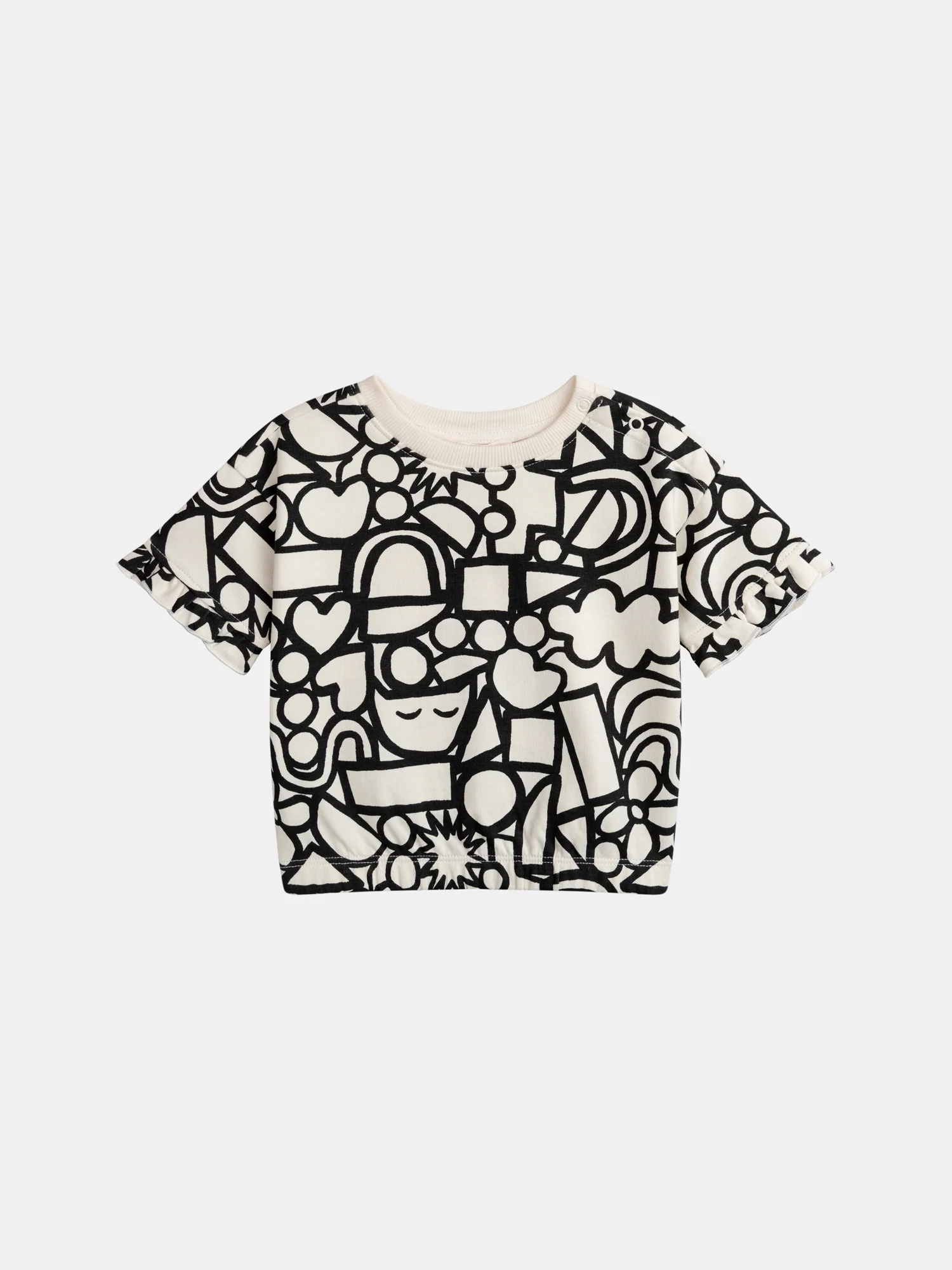 Ensemble t-shirt et short avec imprimé intégral "GRAPHIC" pour bébé fille - Image 4