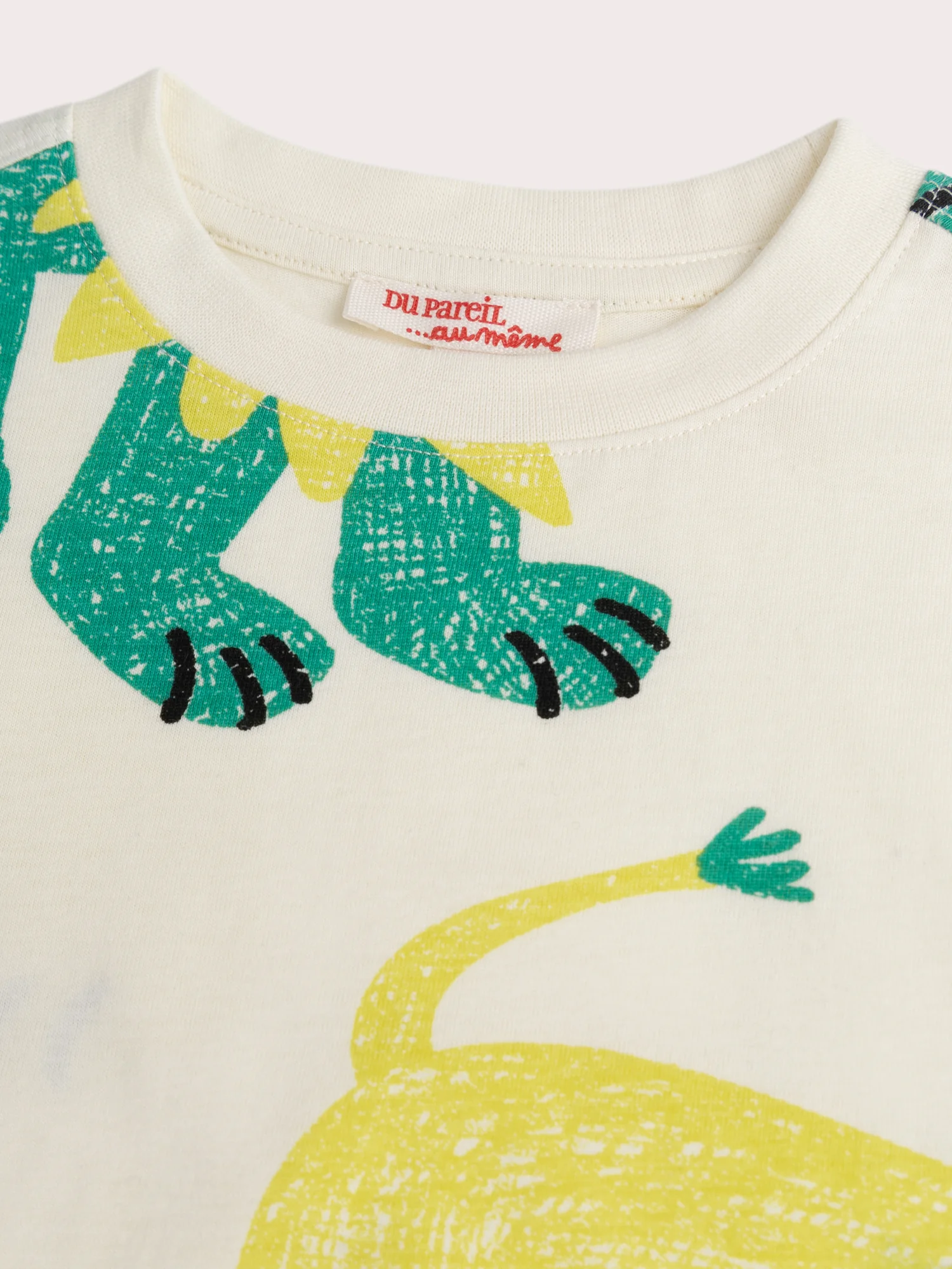 Ensemble t-shirt imprimé lion et short vert - Image 4