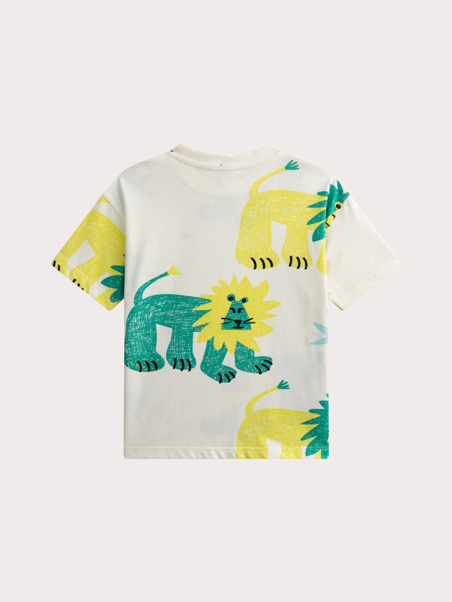 Ensemble t-shirt imprimé lion et short vert - Image 5