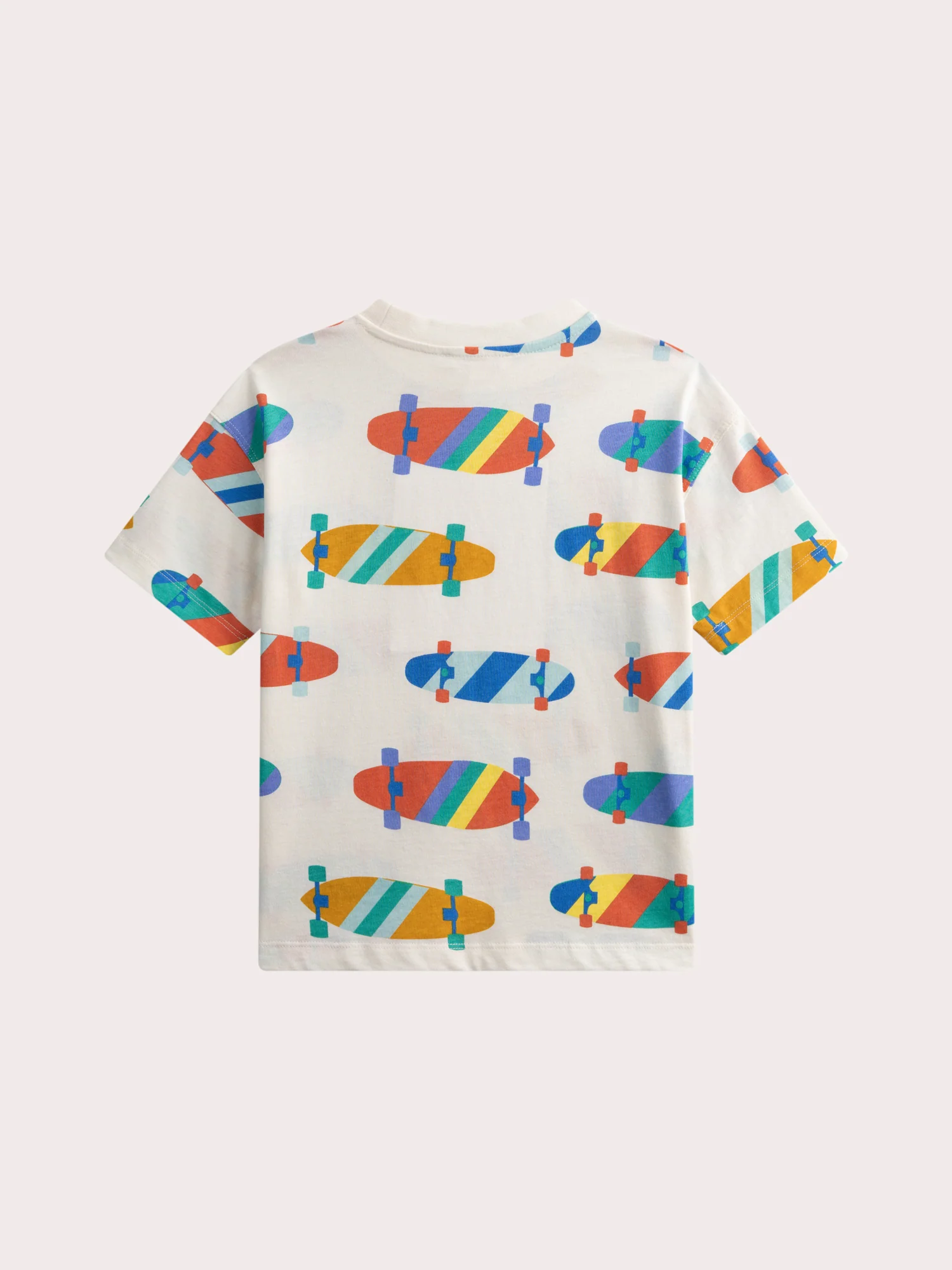 Ensemble t-shirt imprimé skateboard et short moutarde - Image 5