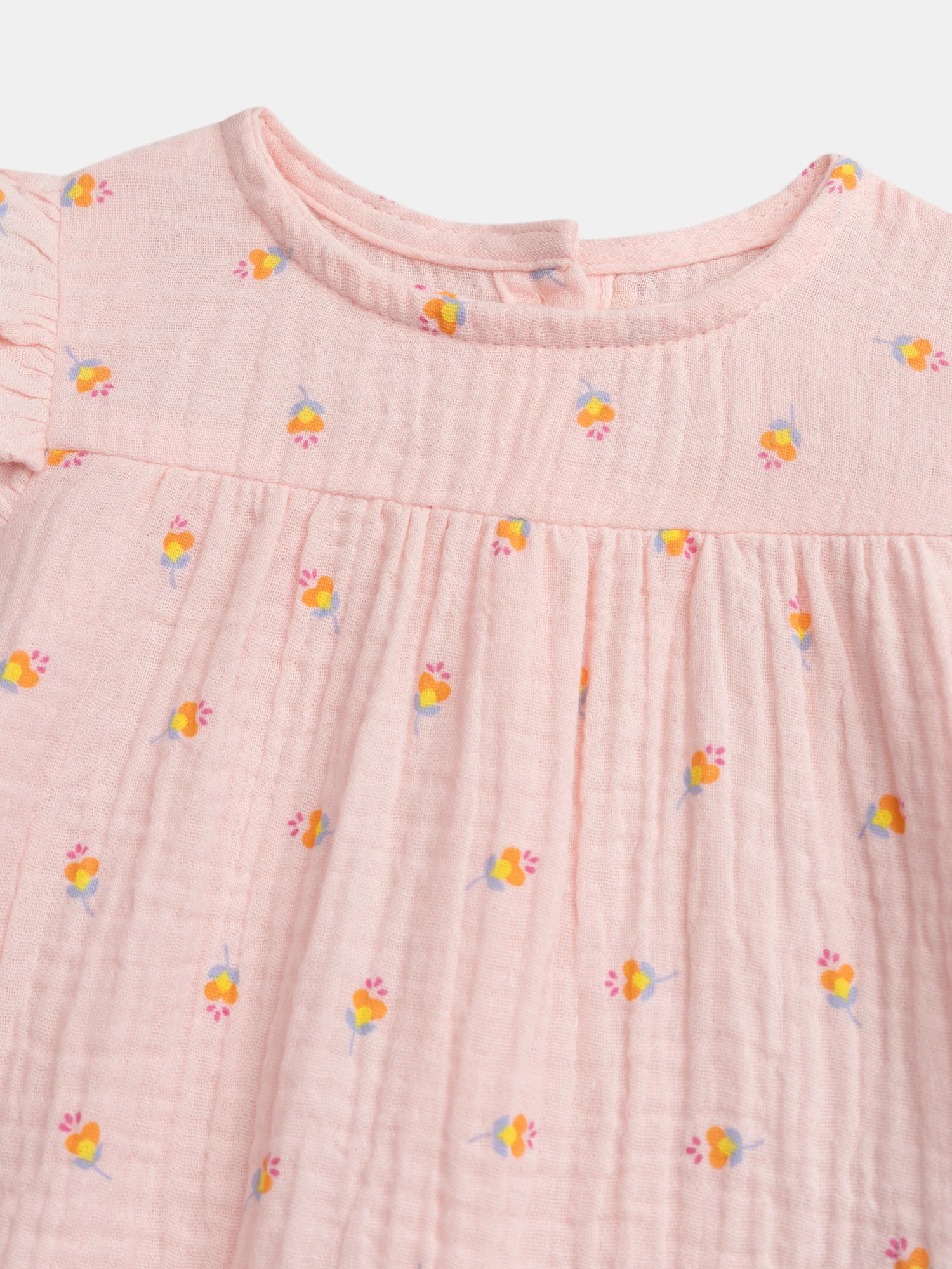 Ensemble tunique fleuri et rose passion pour bébé fille - Image 3