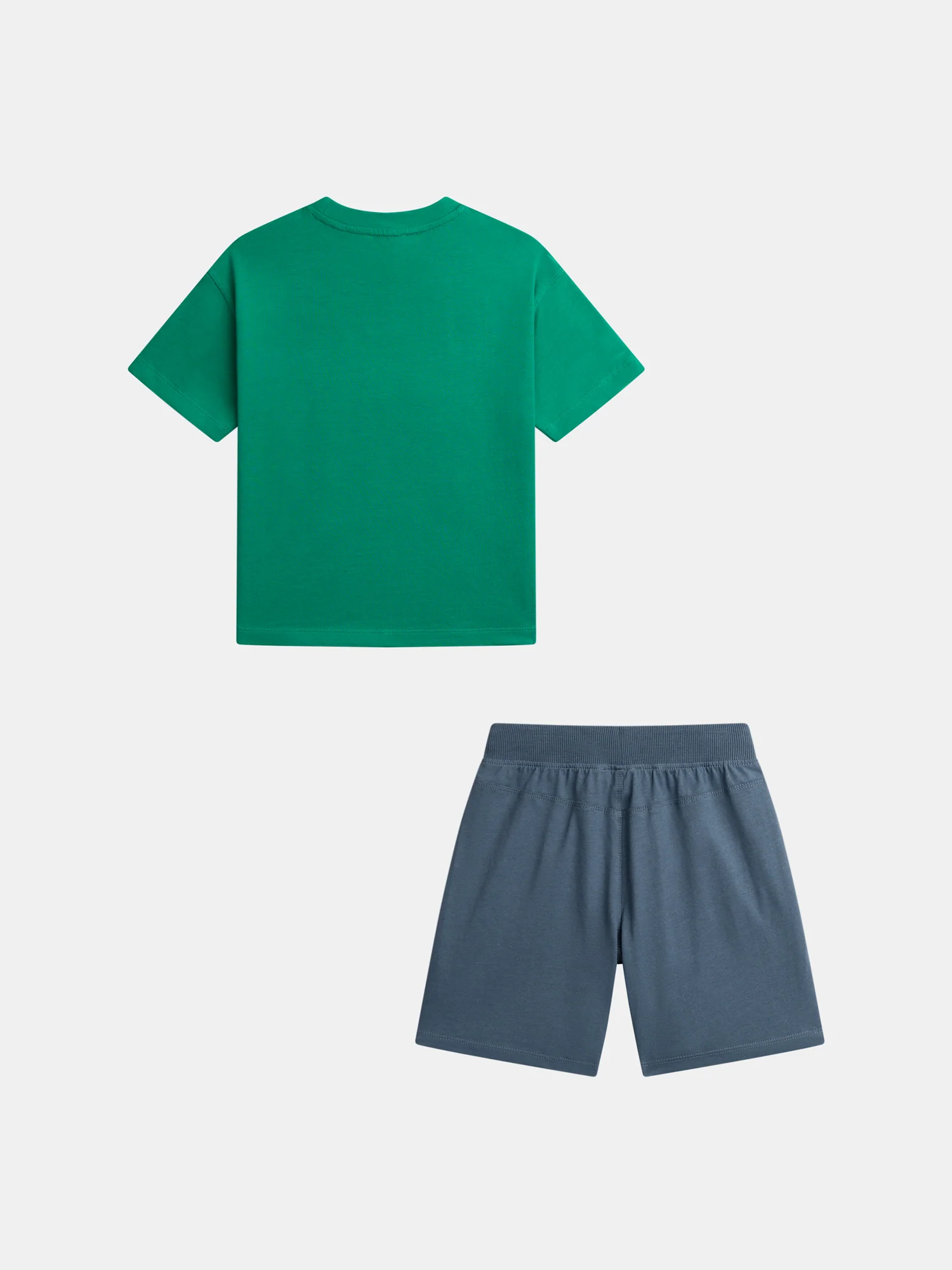 Ensemble t-shirt vert et short bleu foncé avec animation pour garçon - Image 12