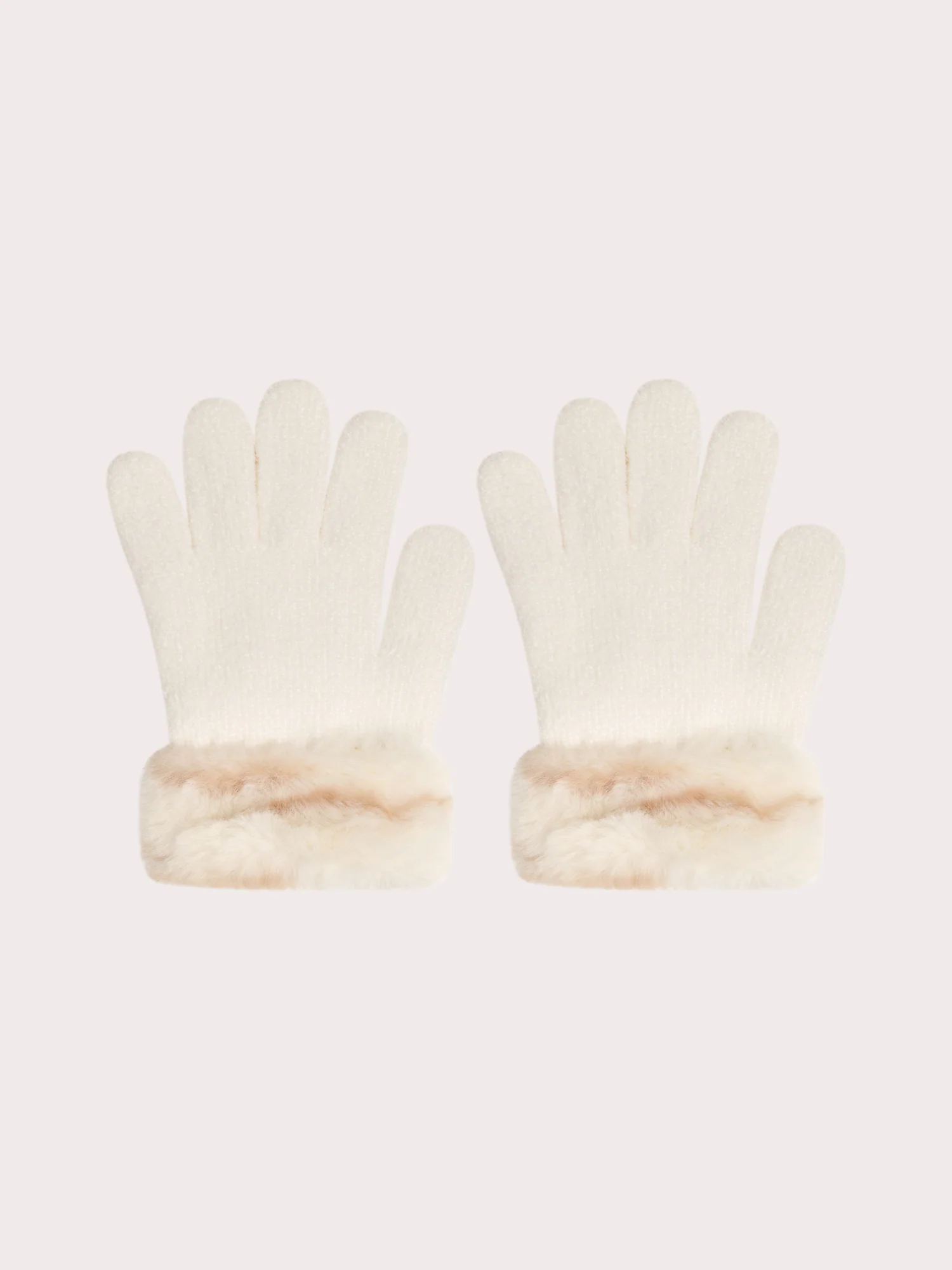 Gants beige pour fille