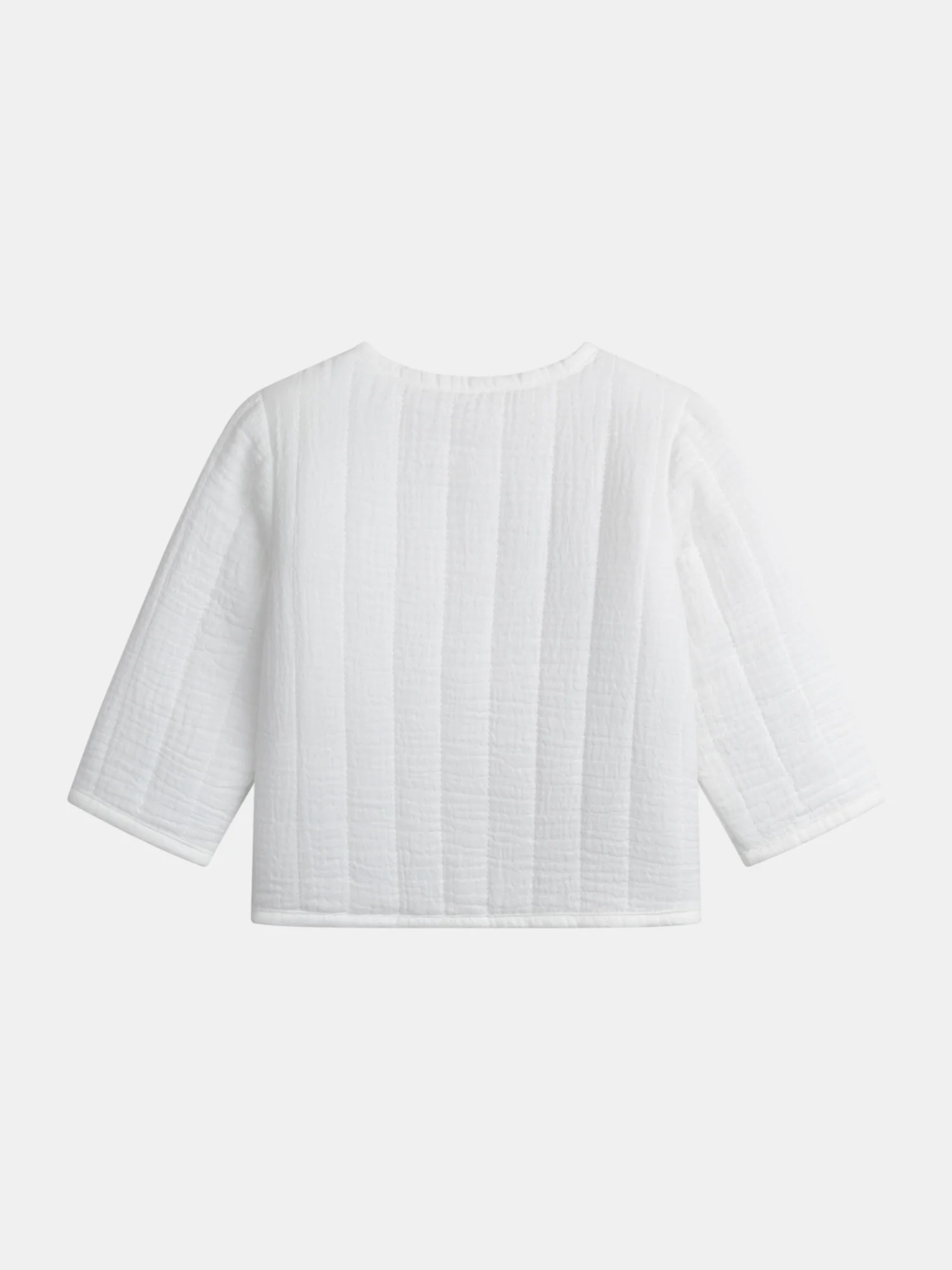 Gilet blanc poche ourson naissance mixte - Image 3