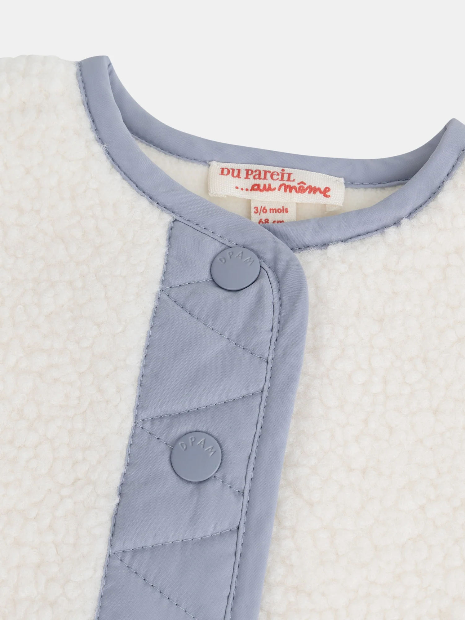 Cardigan moelleux bicolore "Dinosaure" pour bébé garçon - Image 5