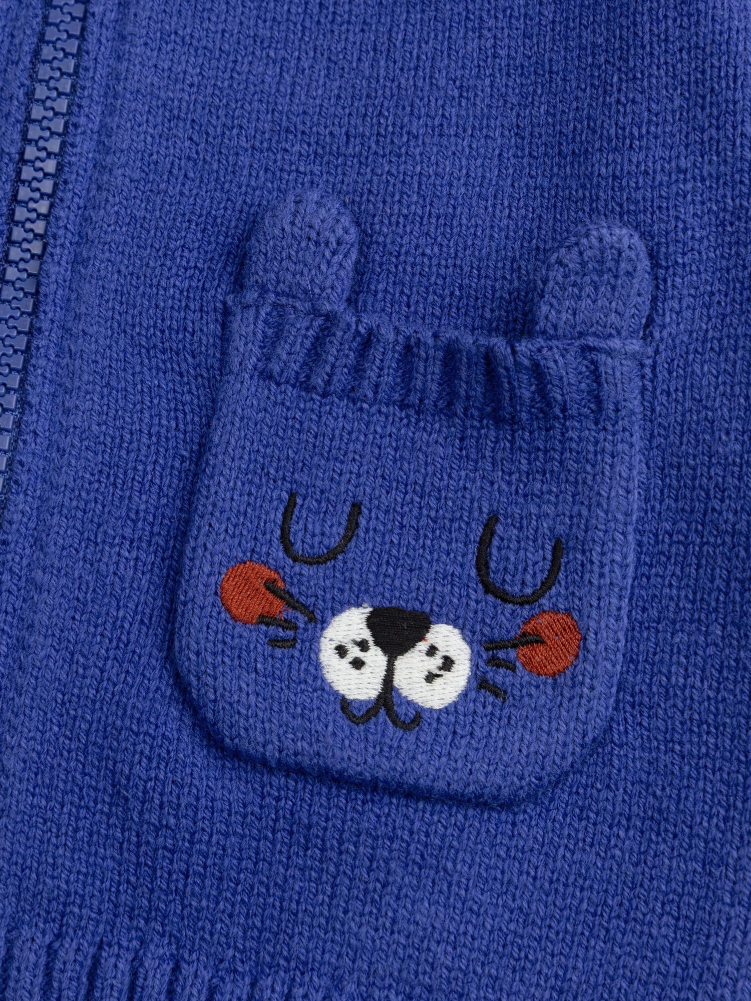 Gilet en maille bleu tigre pour bébé garçon - Image 2