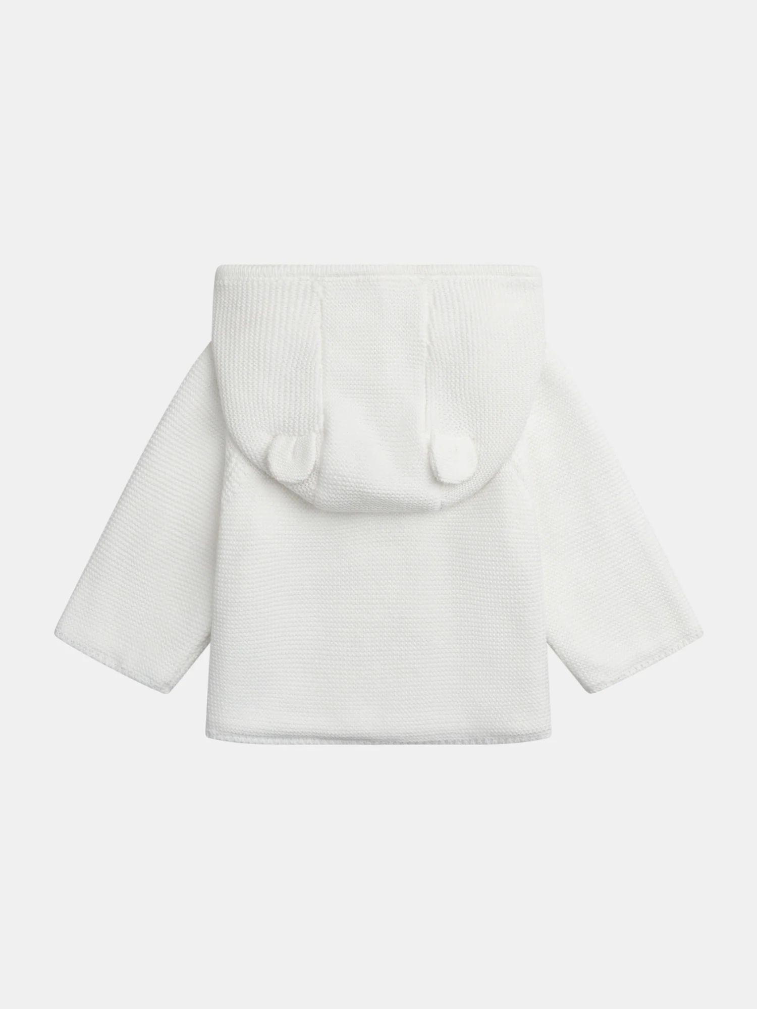 Gilet naissance en tricot à capuche - Image 3