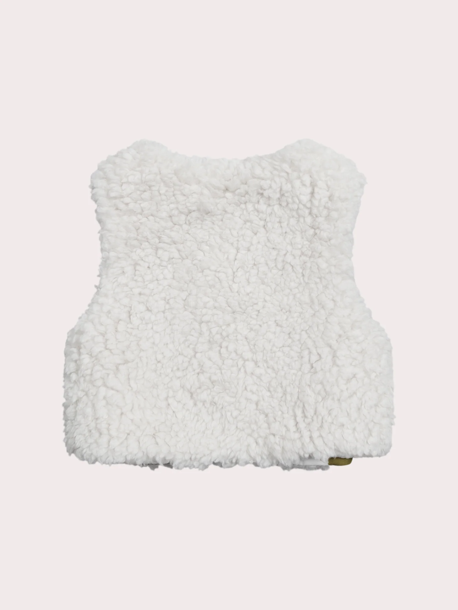Gilet naissance sans manches blanc réversible - Image 5