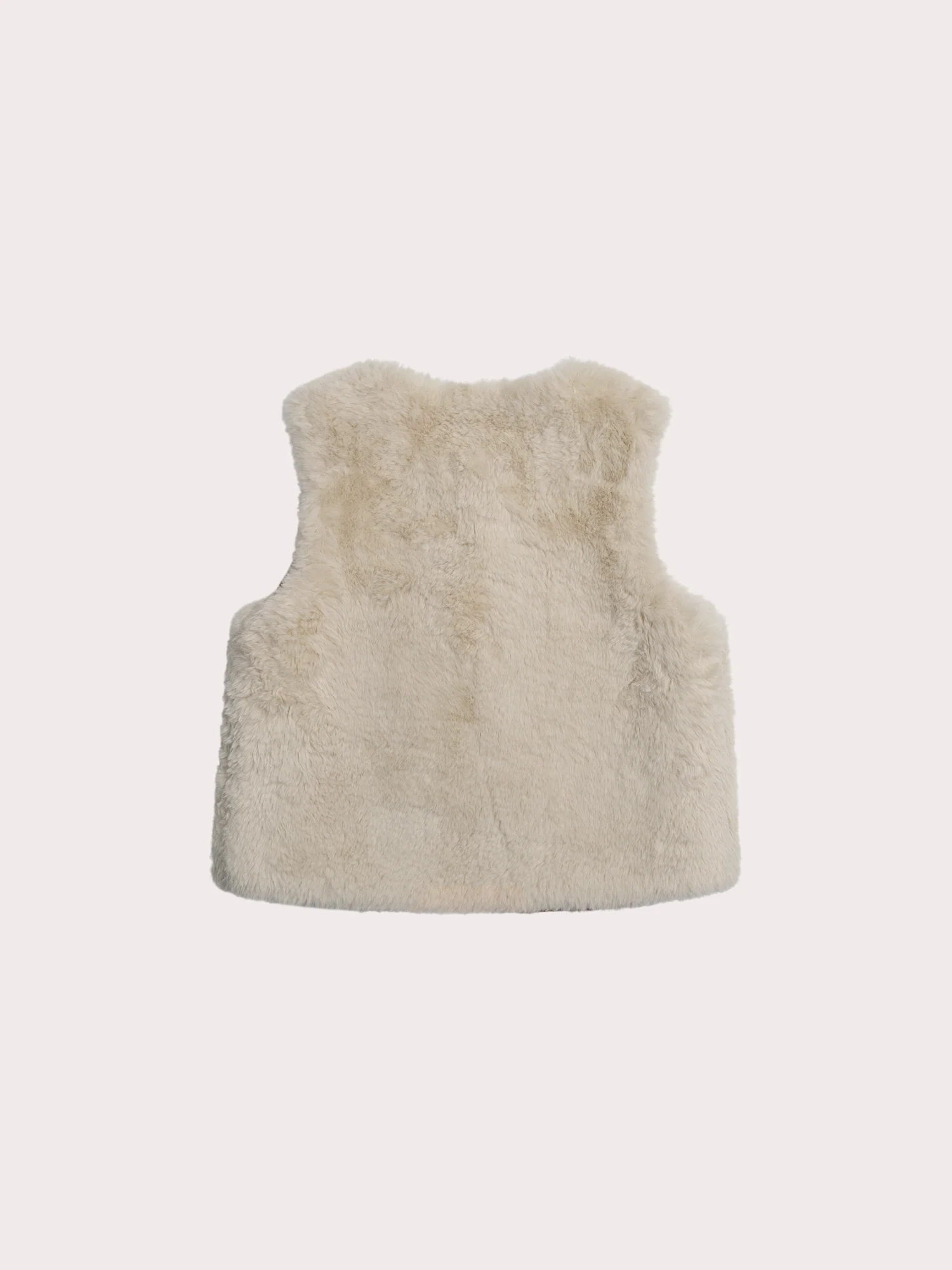 Gilet sans manche en fourrure synthétique réversible - Image 6