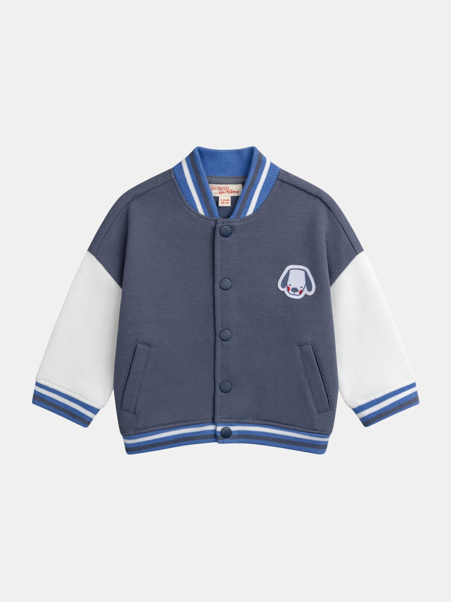 Gilet sporty bleu "Campus Dog" pour bébé garçon
