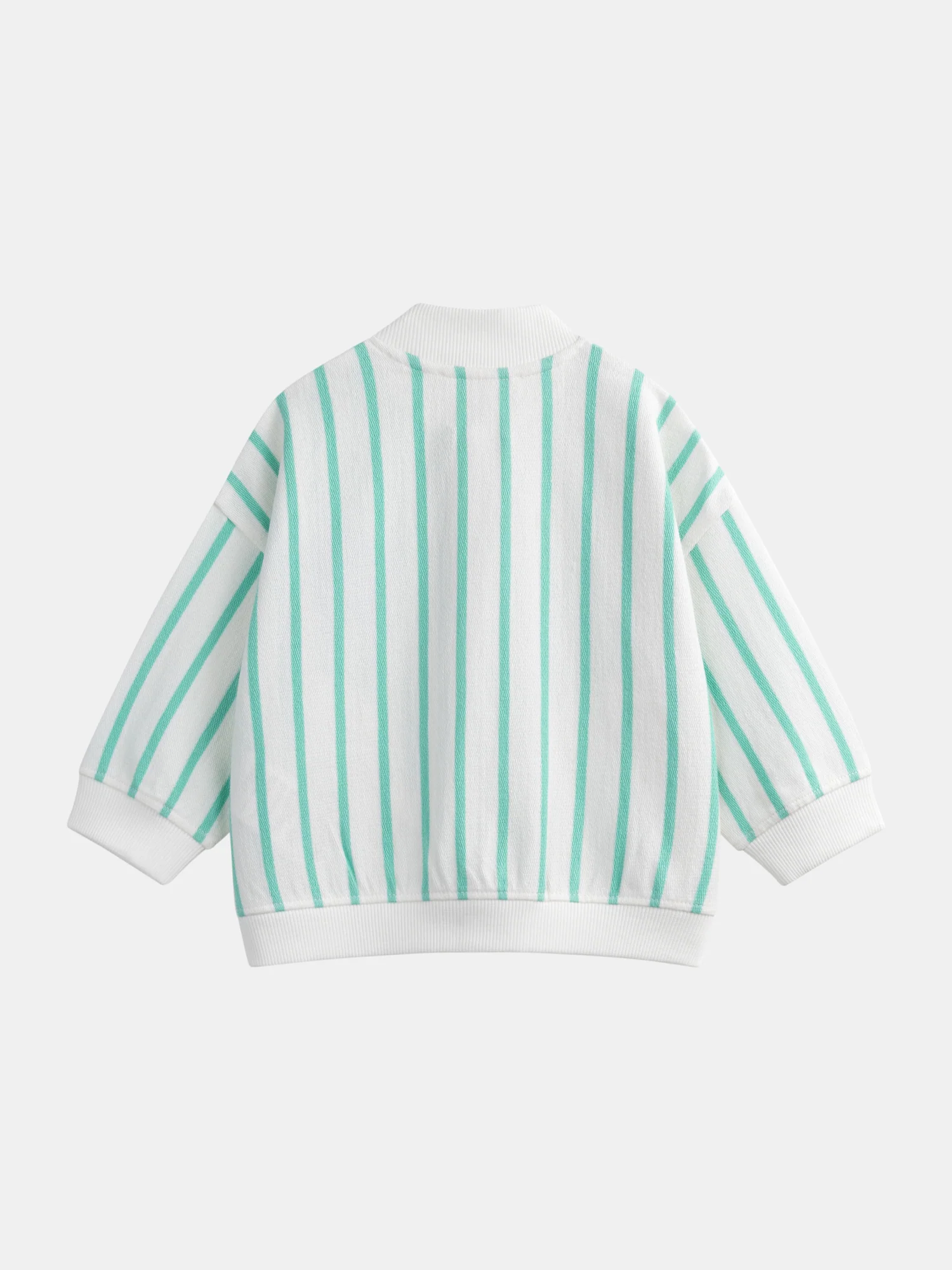 Gilet vert d'eau zippé rayé "Club Surfs" pour bébé garçon - Image 4