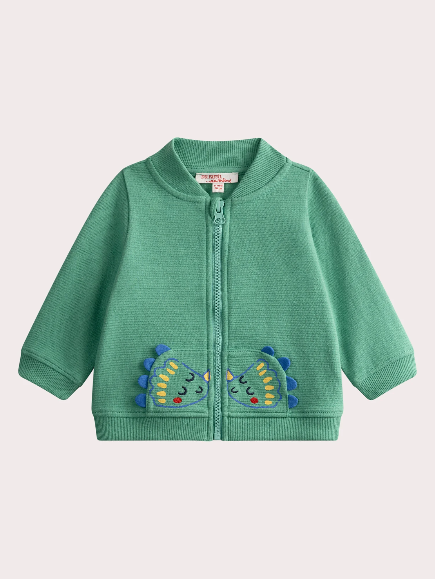 Gilet vert dinosaure pour bébé garçon