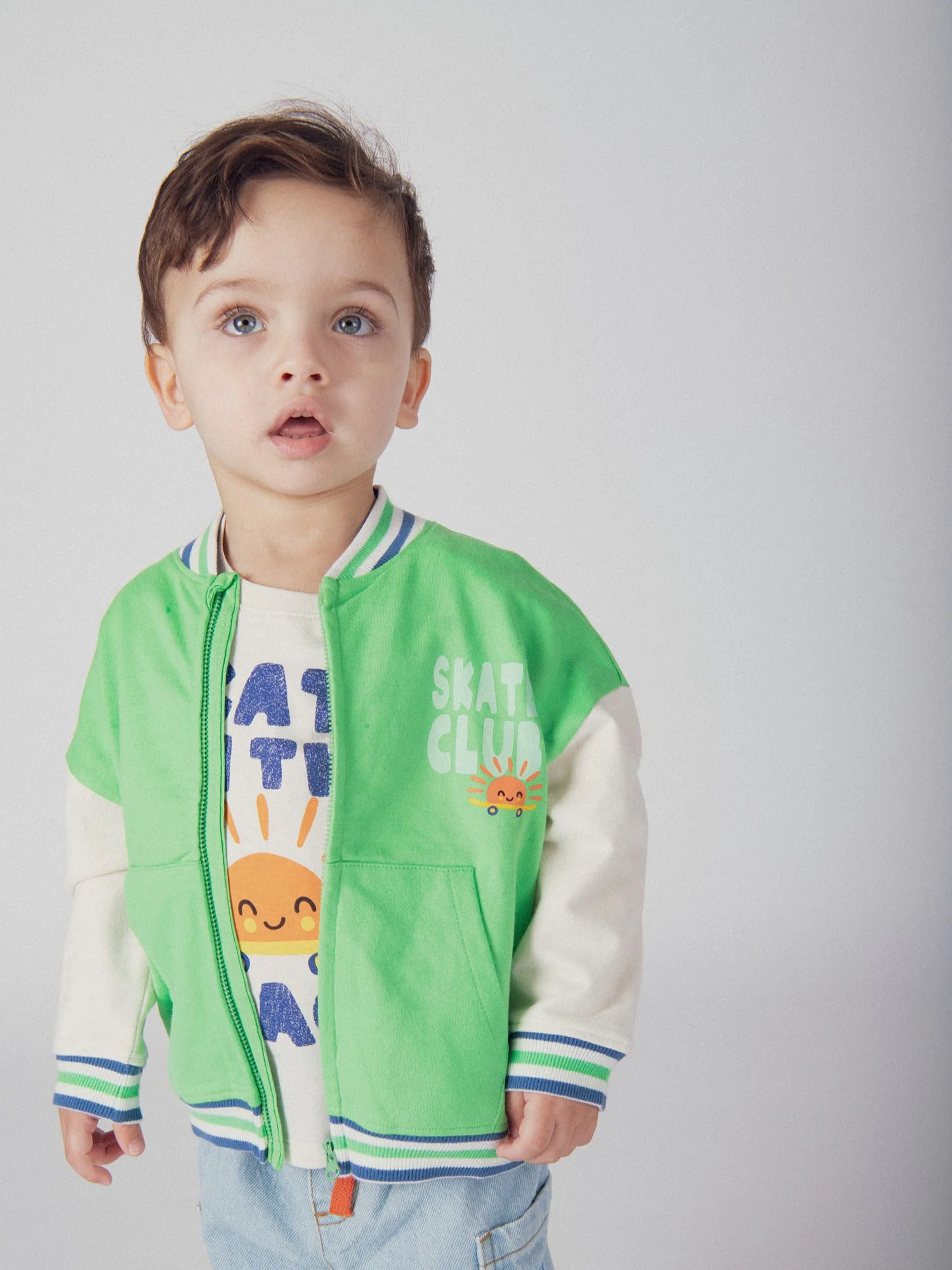 Gilet zippé "Skate Club" Vert Chance pour bébé garçon - Image 2