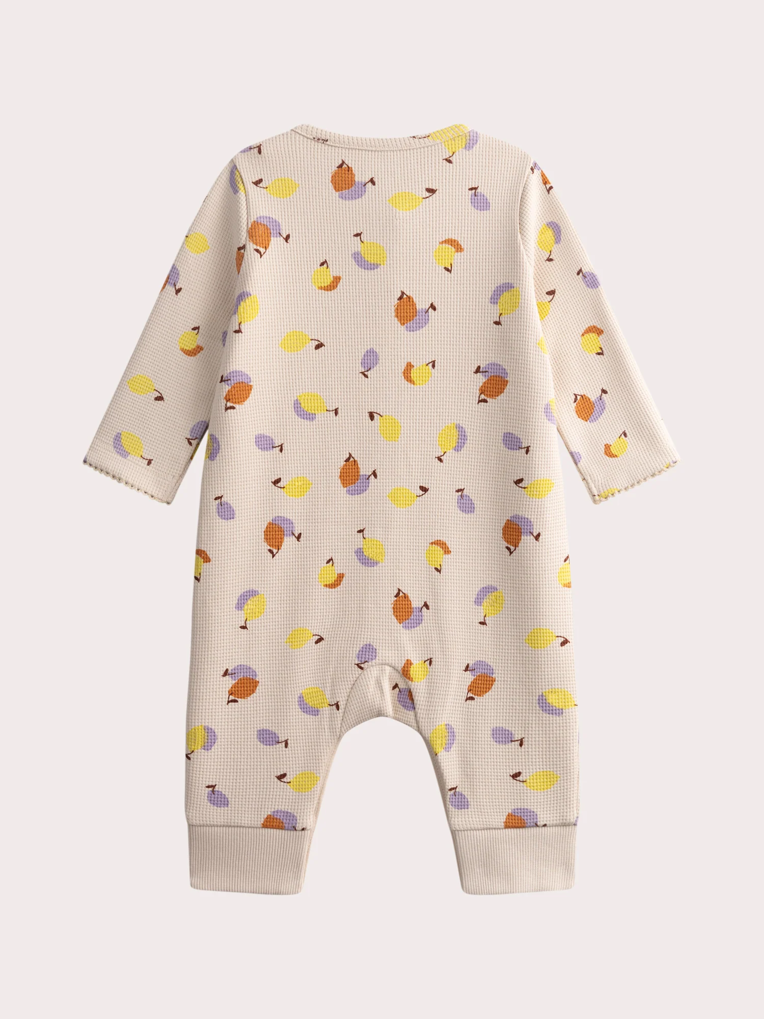 Grenouillere beige imprimée pour bébé fille - Image 3