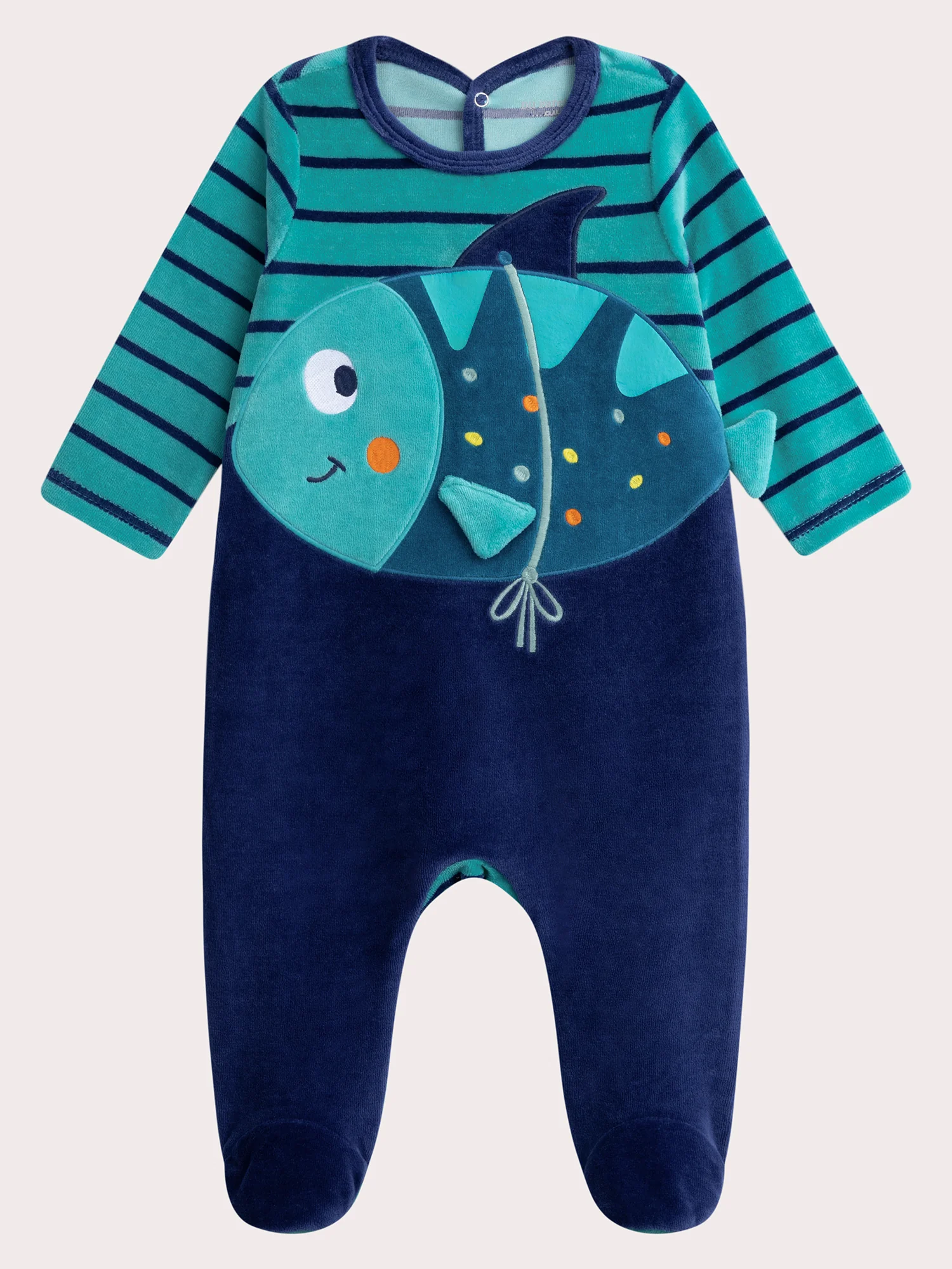 Grenouillere bleue pour bébé garçon