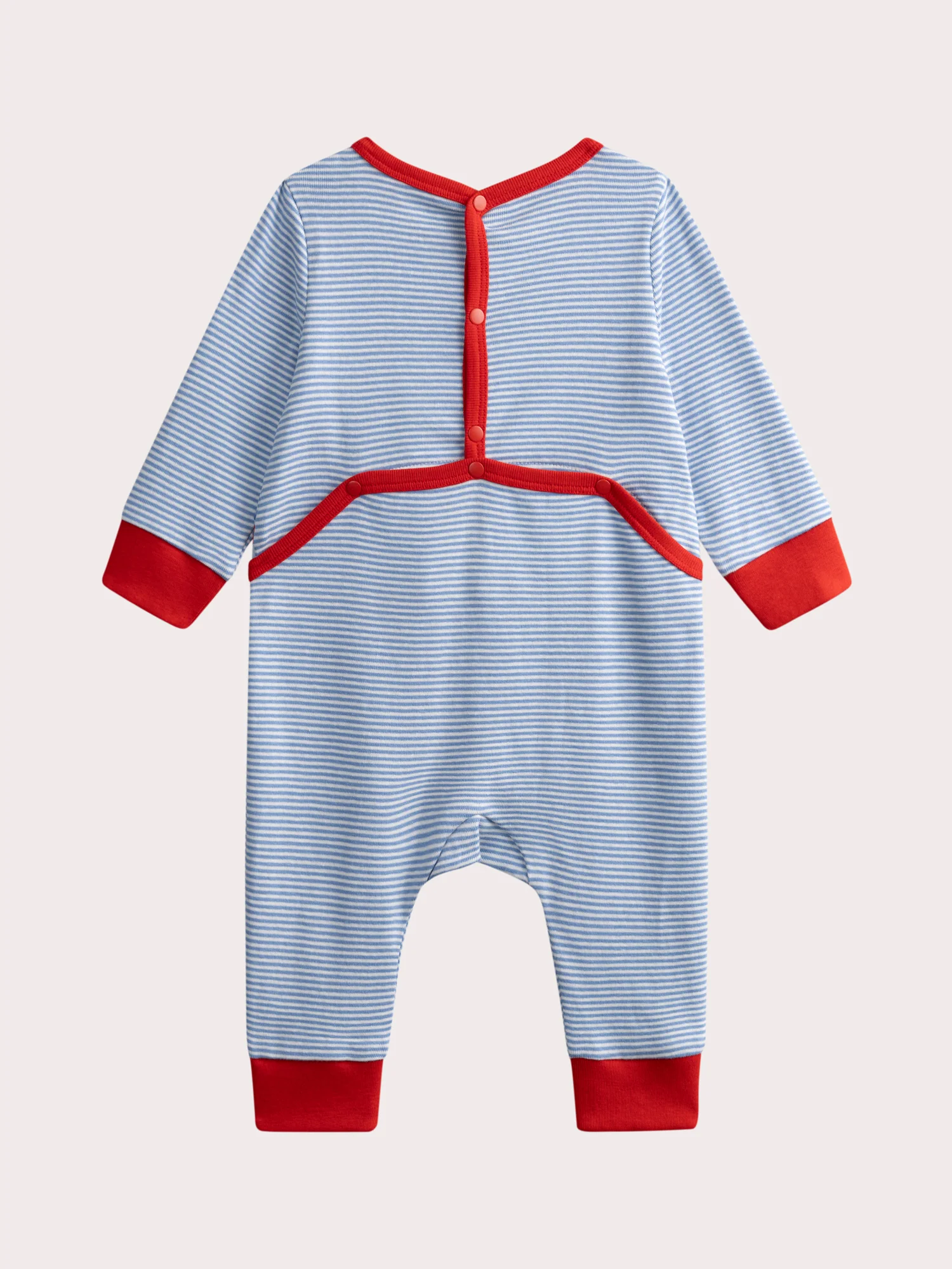 Grenouillere bleue rayée pour bébé garçon - Image 3