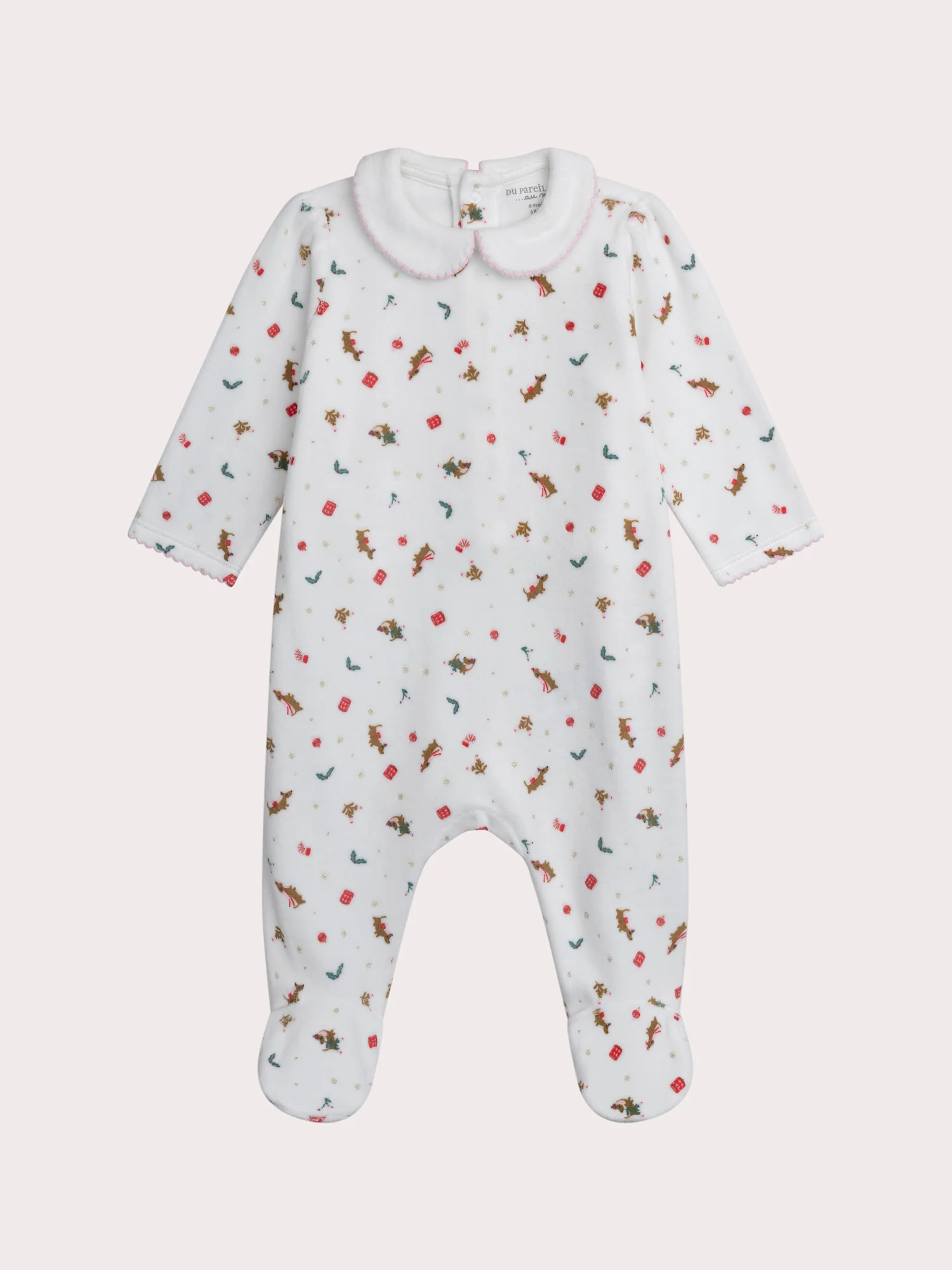 Grenouillère de Noël pour bébé fille