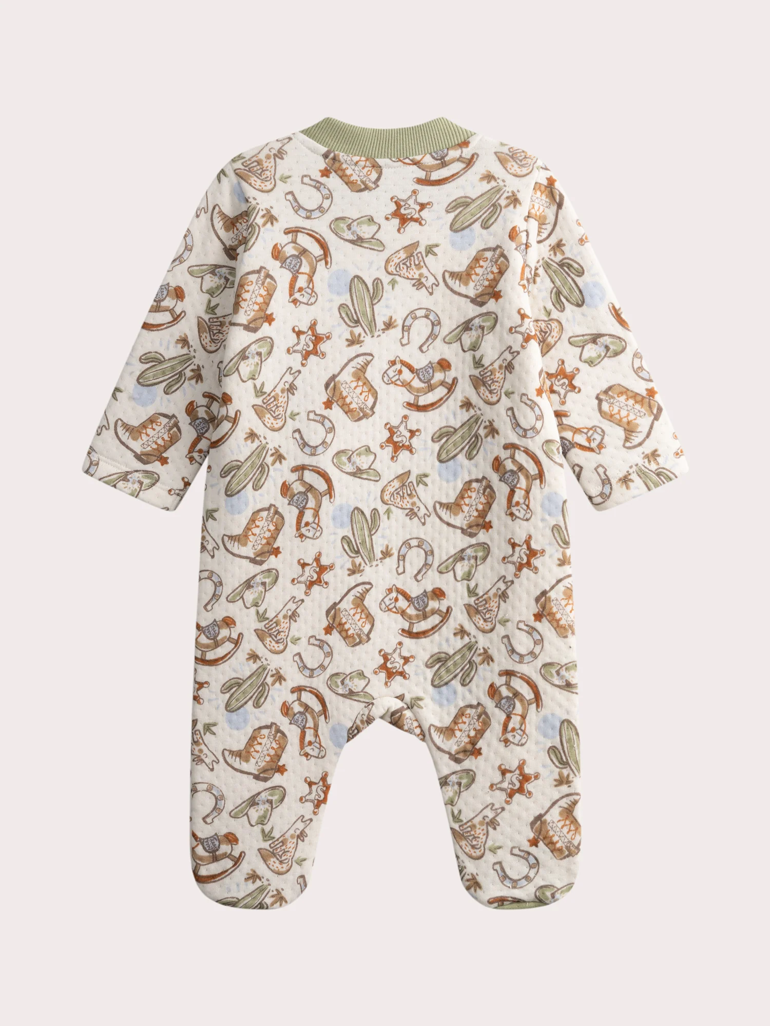 Grenouillere écrue imprimée pour bébé garçon - Image 3