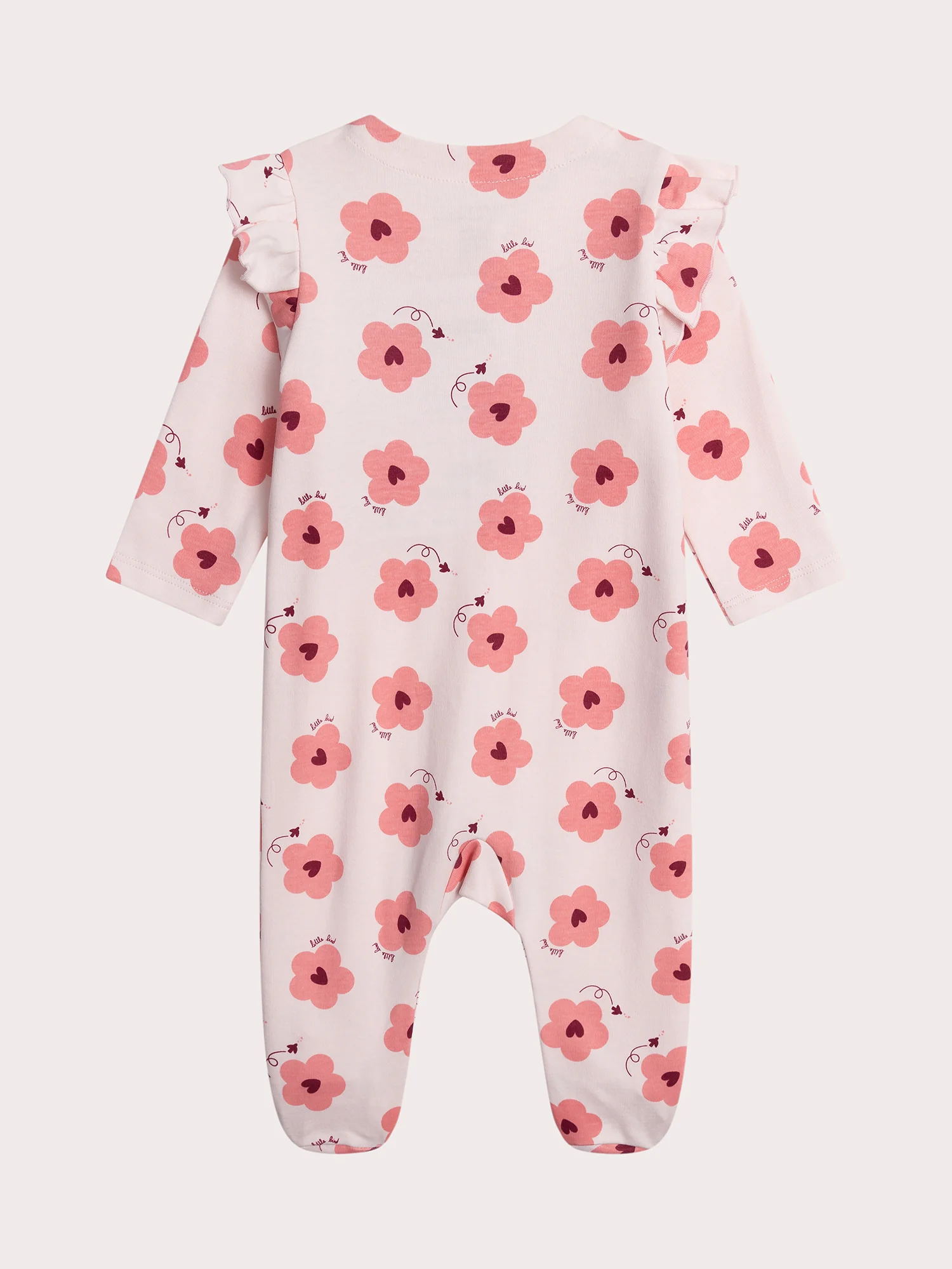 Grenouillère fleurs cœurs pour bébé fille - Image 5