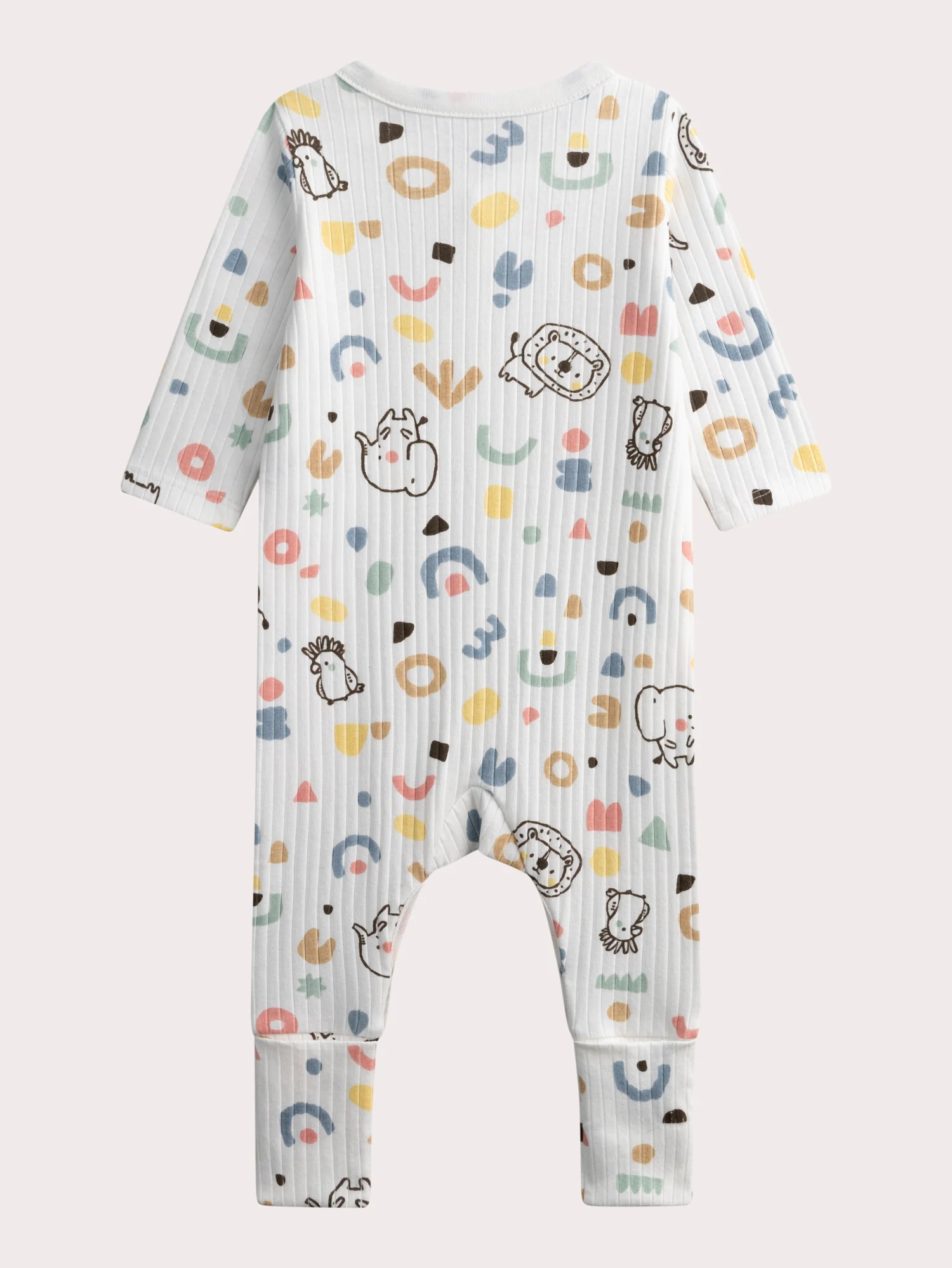 Grenouillère naissance côtélée fantaisie - Image 3