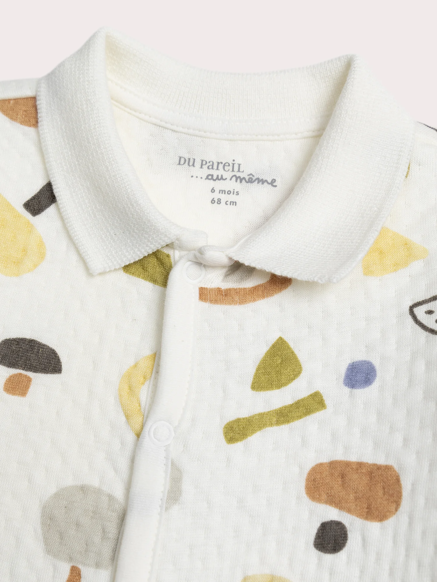 Grenouillère naissance imprimée à col polo - Image 2