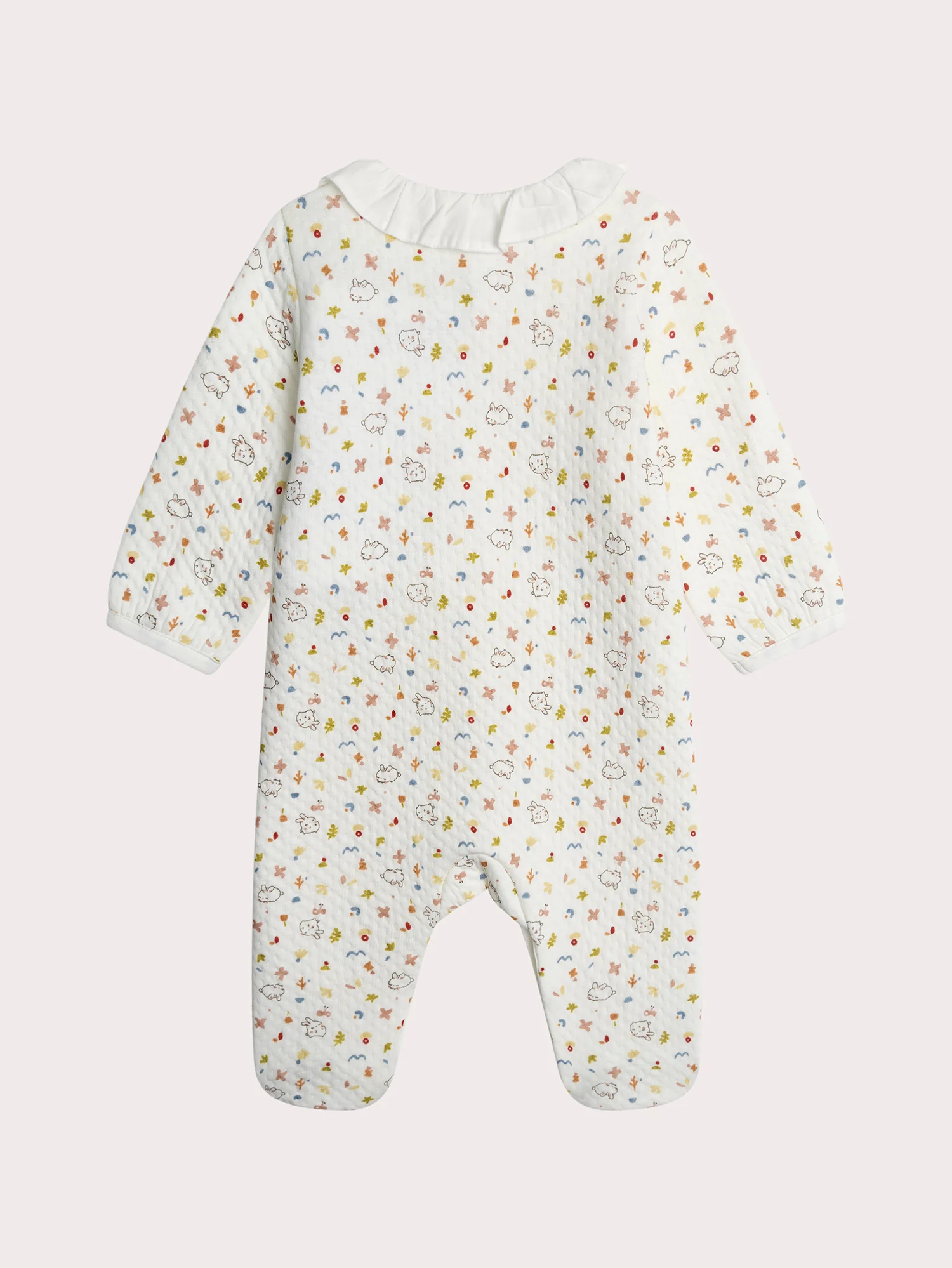 Grenouillère naissance imprimée à col volanté - Image 3