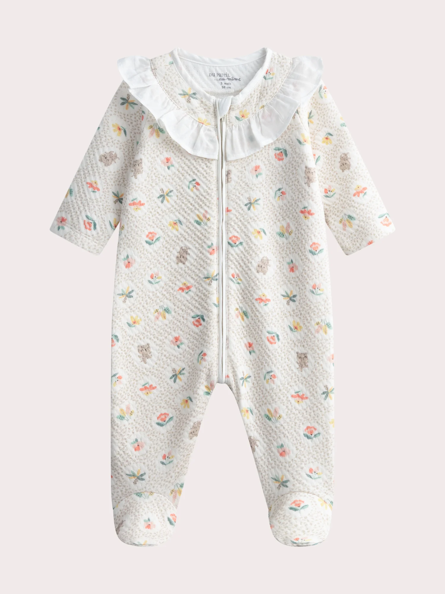 Grenouillère naissance imprimée fantaisie fille