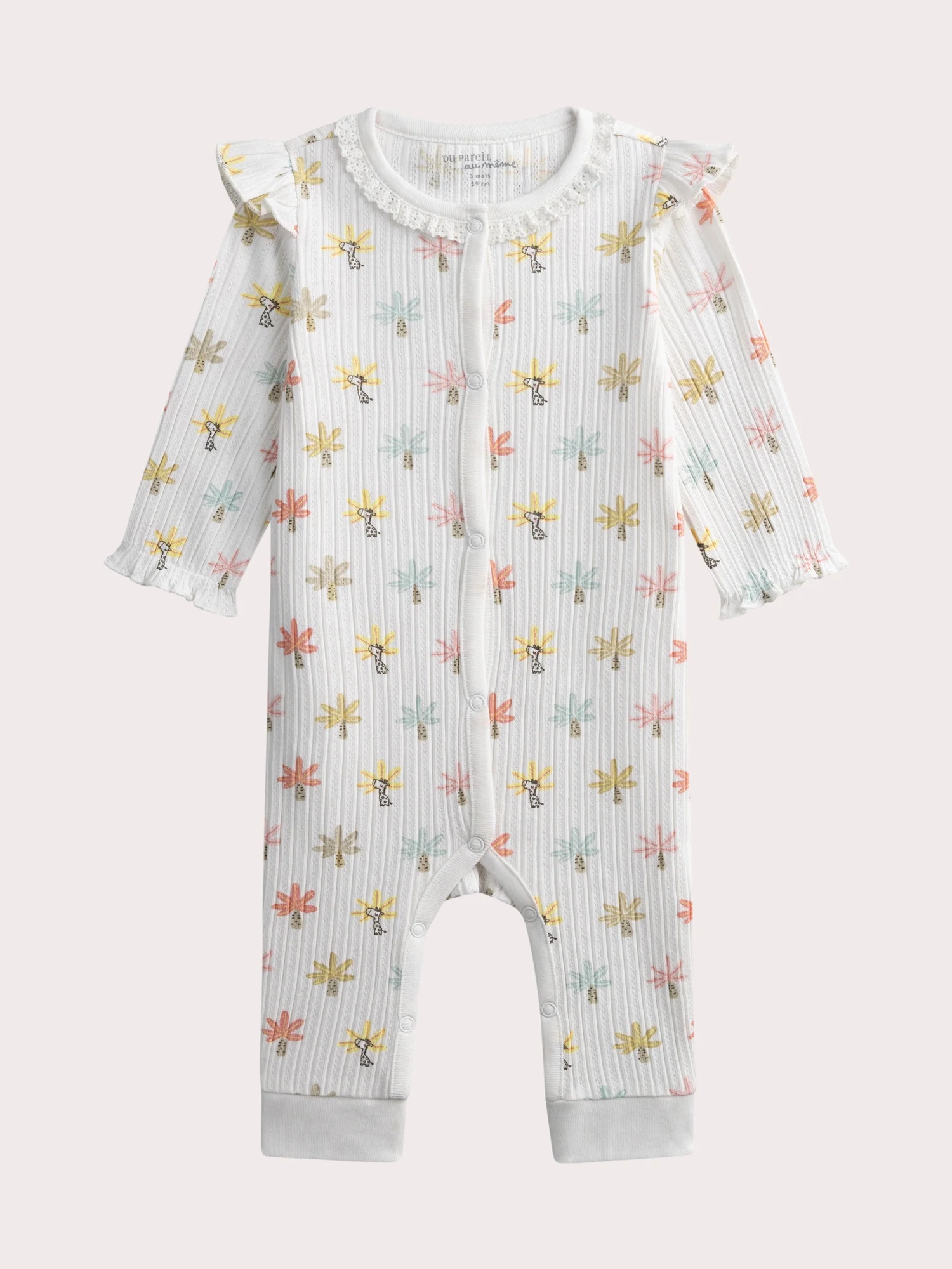 Grenouillère naissance imprimée fantaisie pour fille