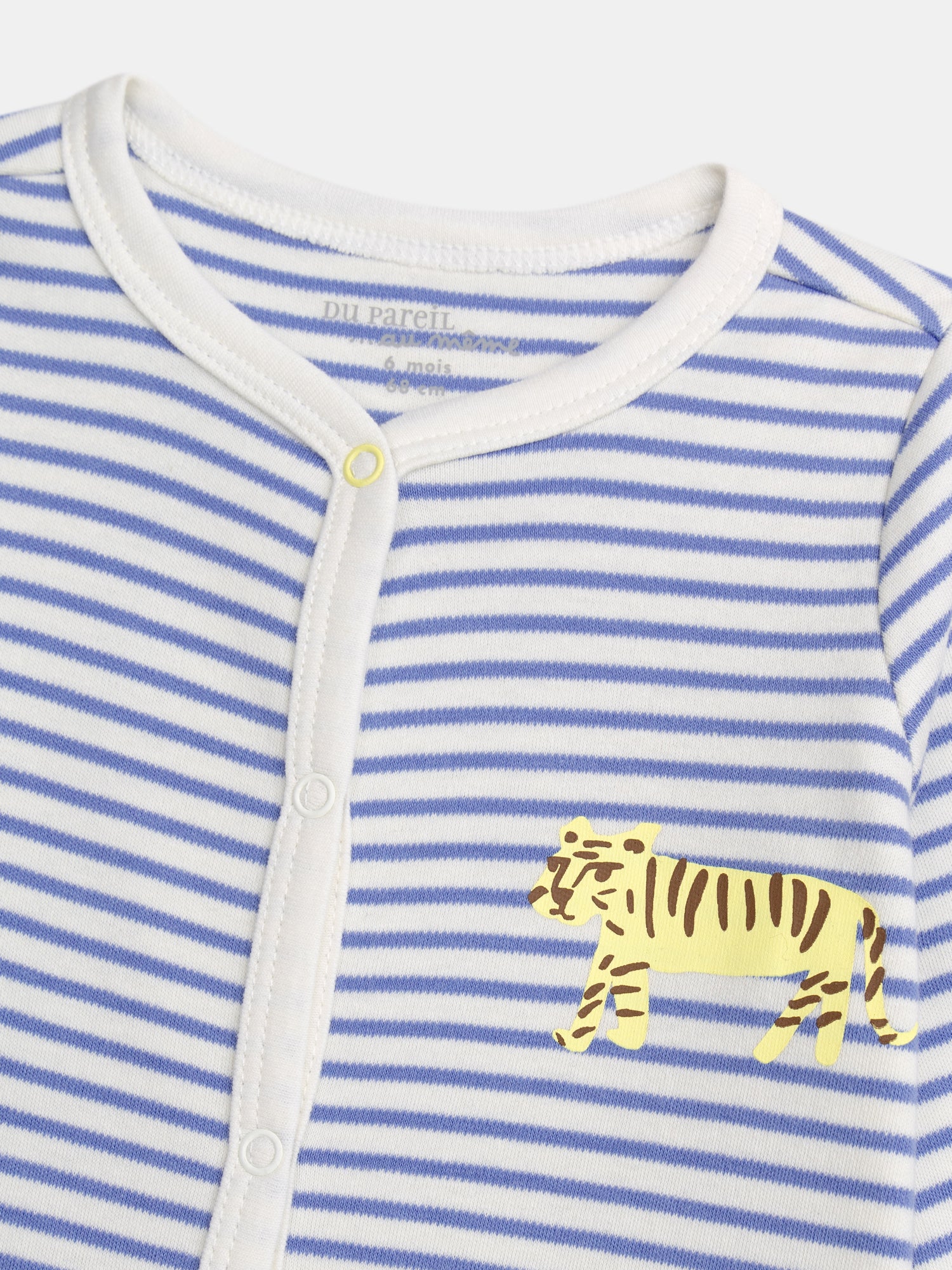 Grenouillère rayée avec imprimé tigre pour bébé garçon - Image 5