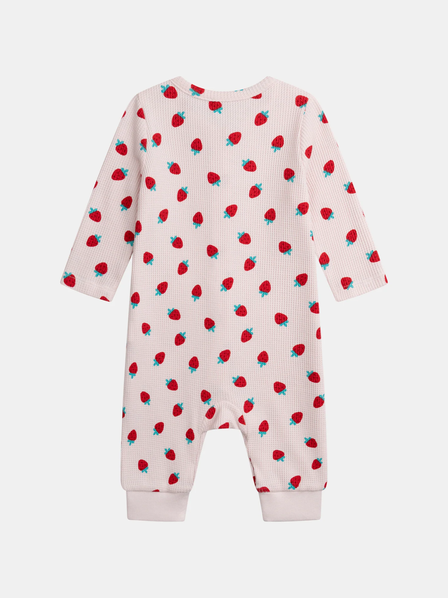Grenouillère rose avec imprimé intégral fraises pour bébé fille - Image 7
