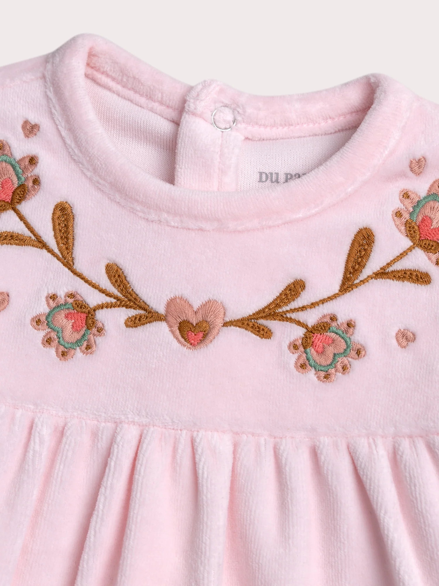 Grenouillère rose pale pour bébé fille - Image 2