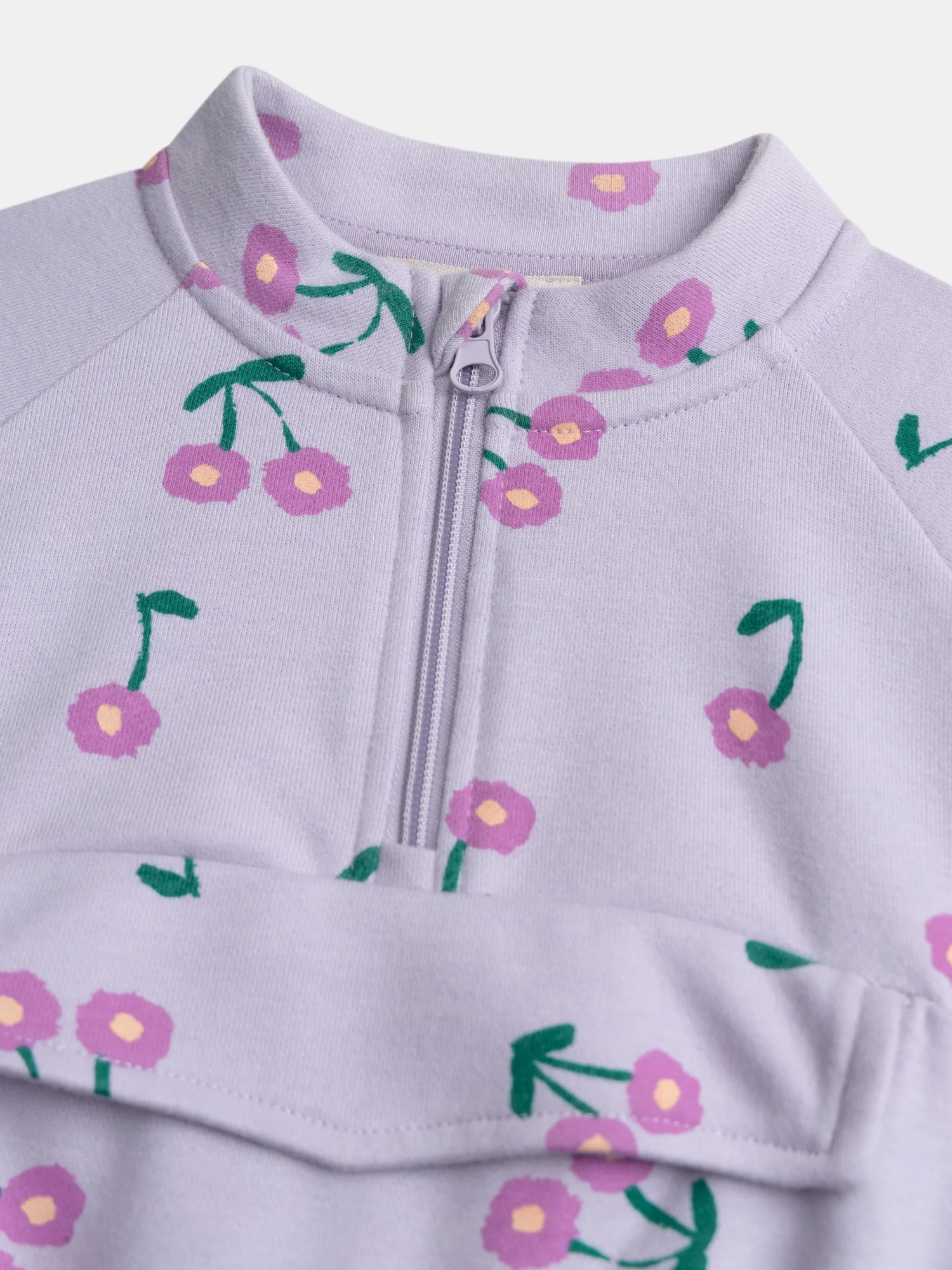 Haut de jogging violet imprimé fleurs pour fille - Image 3