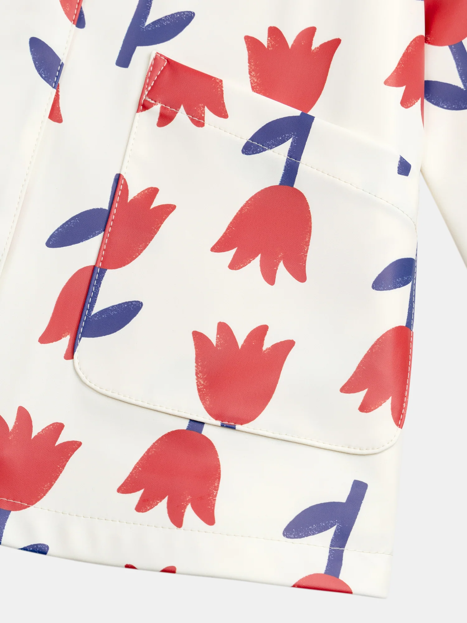 Imperméable écru à imprimé fleurs pour fille - Image 5