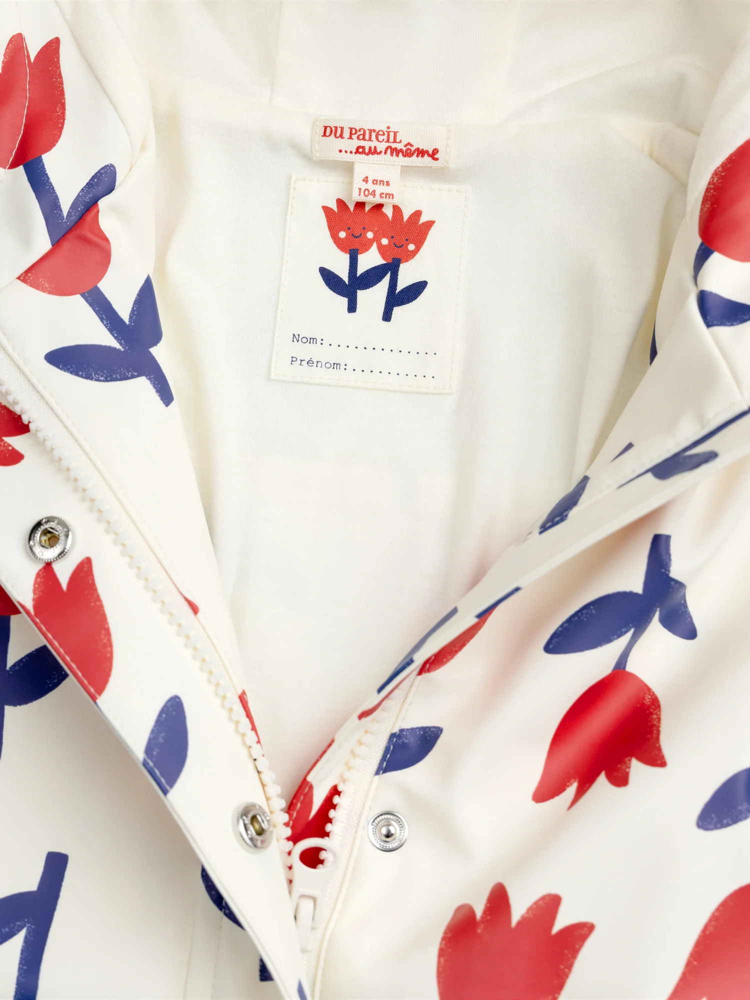 Imperméable écru à imprimé fleurs pour fille - Image 6