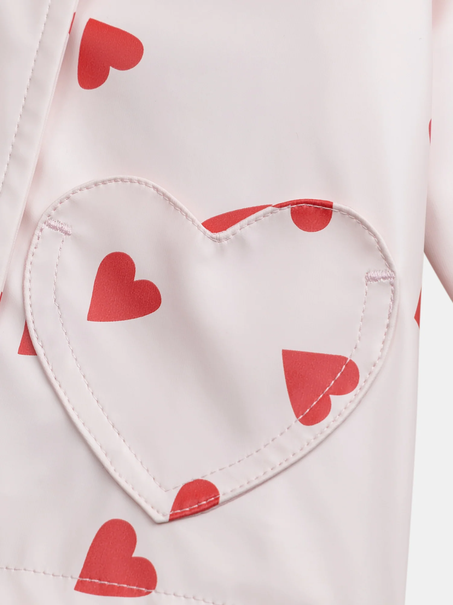 Imperméable rose imprimé cœurs pour bébé fille - Image 4
