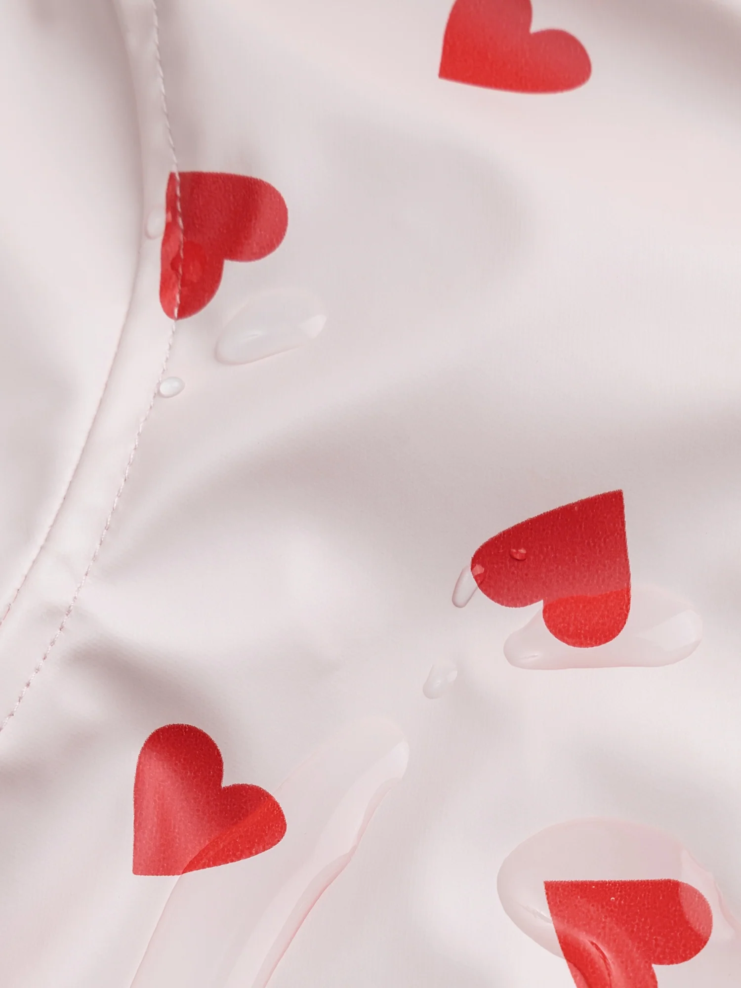 Imperméable rose imprimé cœurs pour bébé fille - Image 5